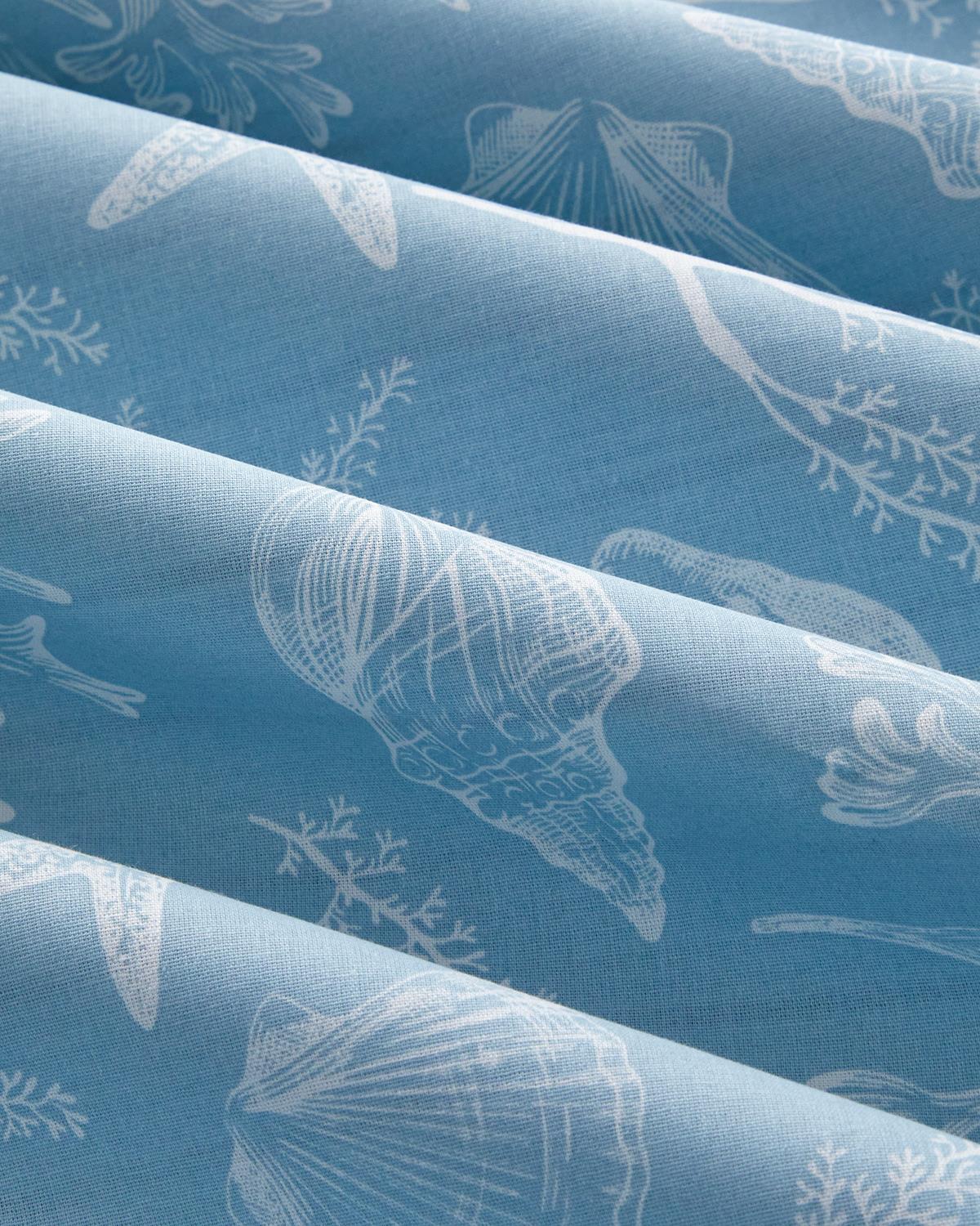 Ocean Flora Pamuklu Çift Kişilik Nevresim Seti 200x220 cm Mavi