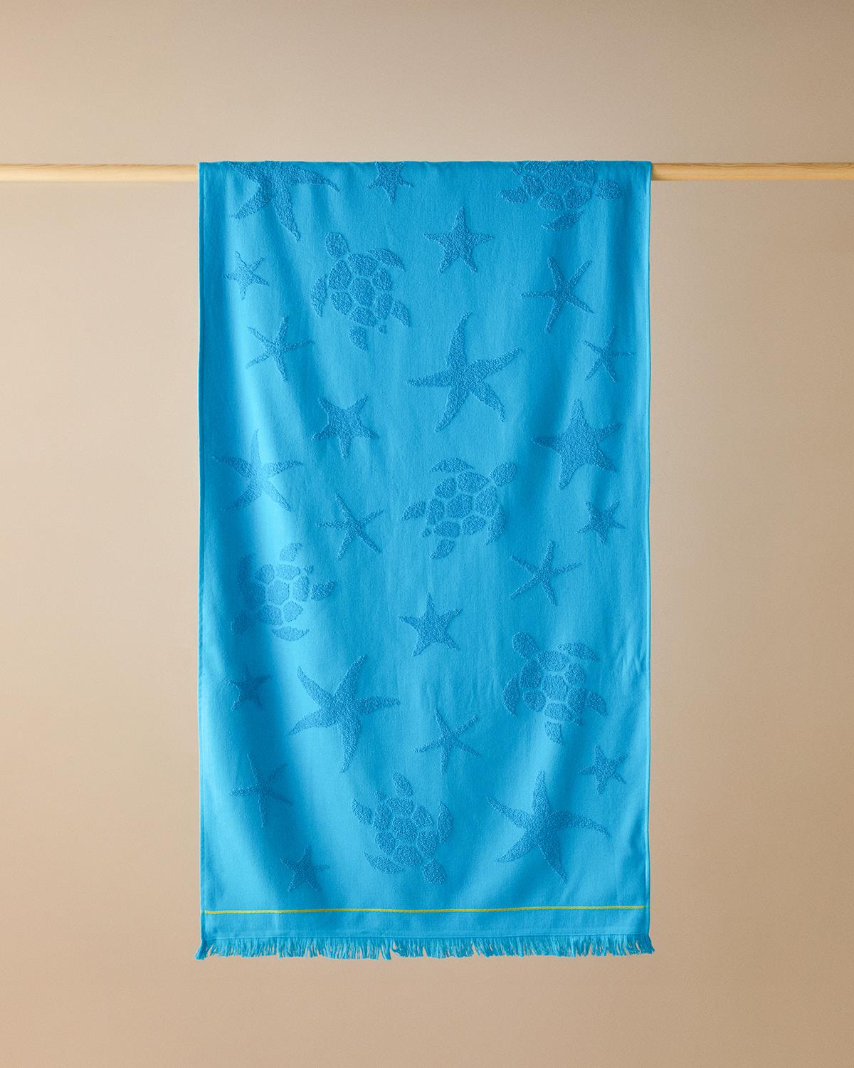 Ocean Pamuklu Plaj Havlusu 70x140 cm Mavi