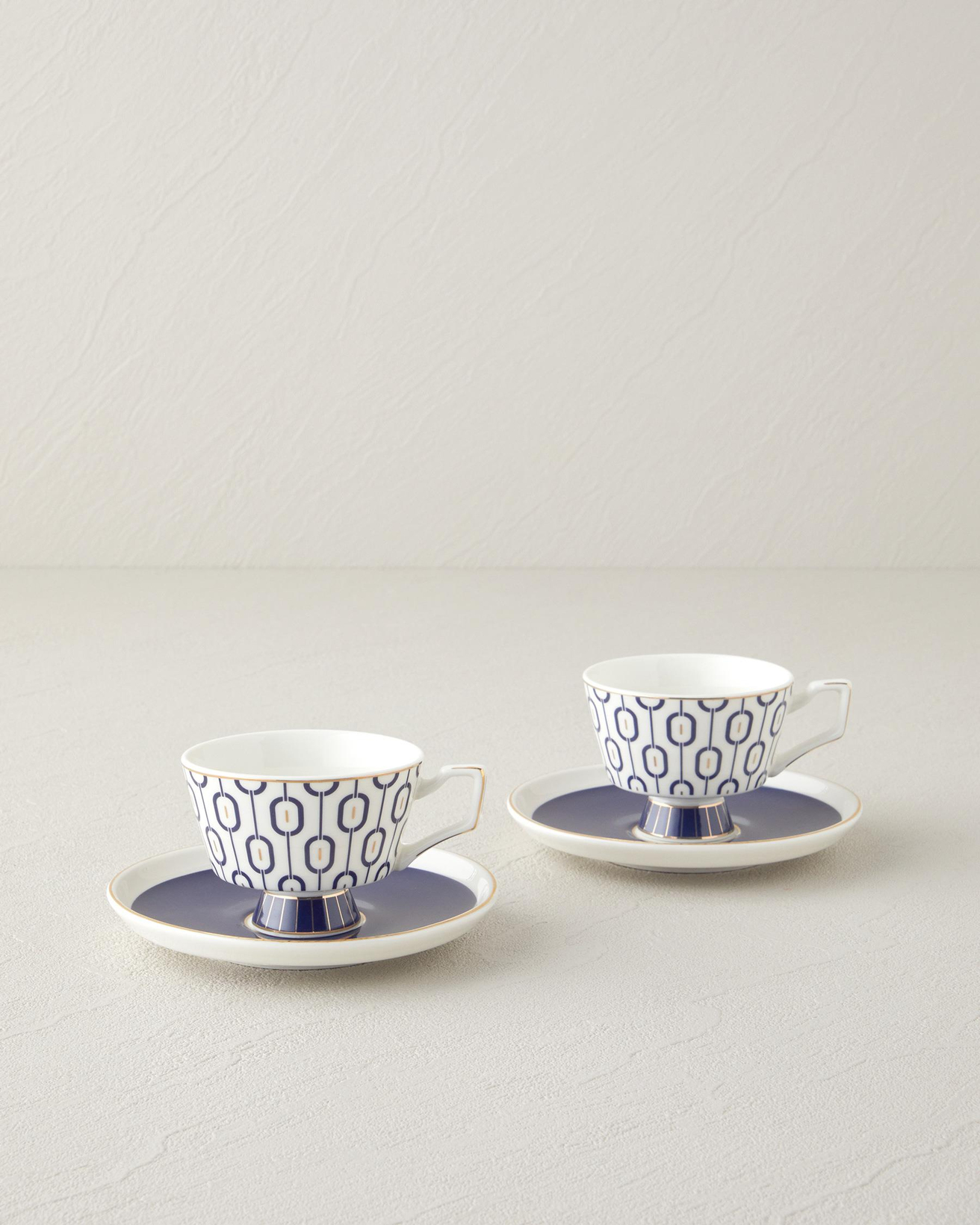 Octavia New Bone China 4 Parça 2 Kişilik Kahve Fincan Takımı 90 ml Lacivert