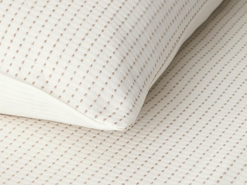 Ode Şönil İplikli İpliği Boyalı King Size Nevresim Takımı Bej