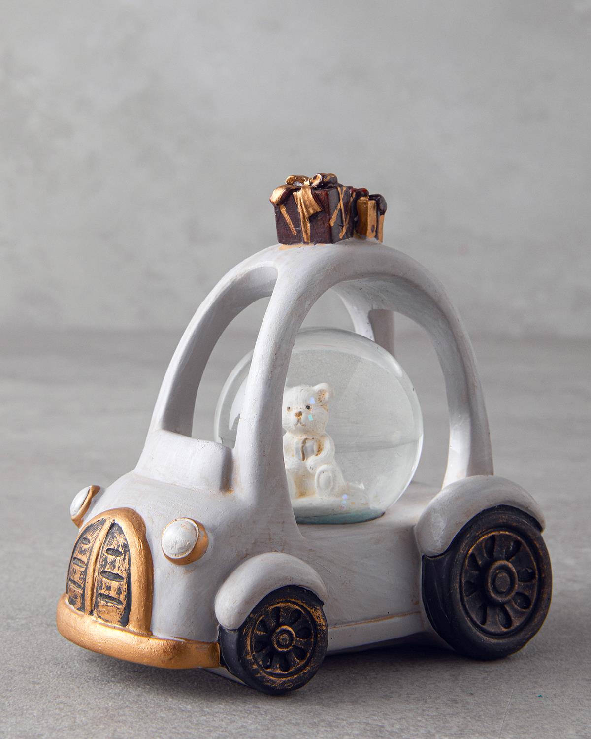 Old Car Kar Küresi 7,5x10x10,5 cm Gri