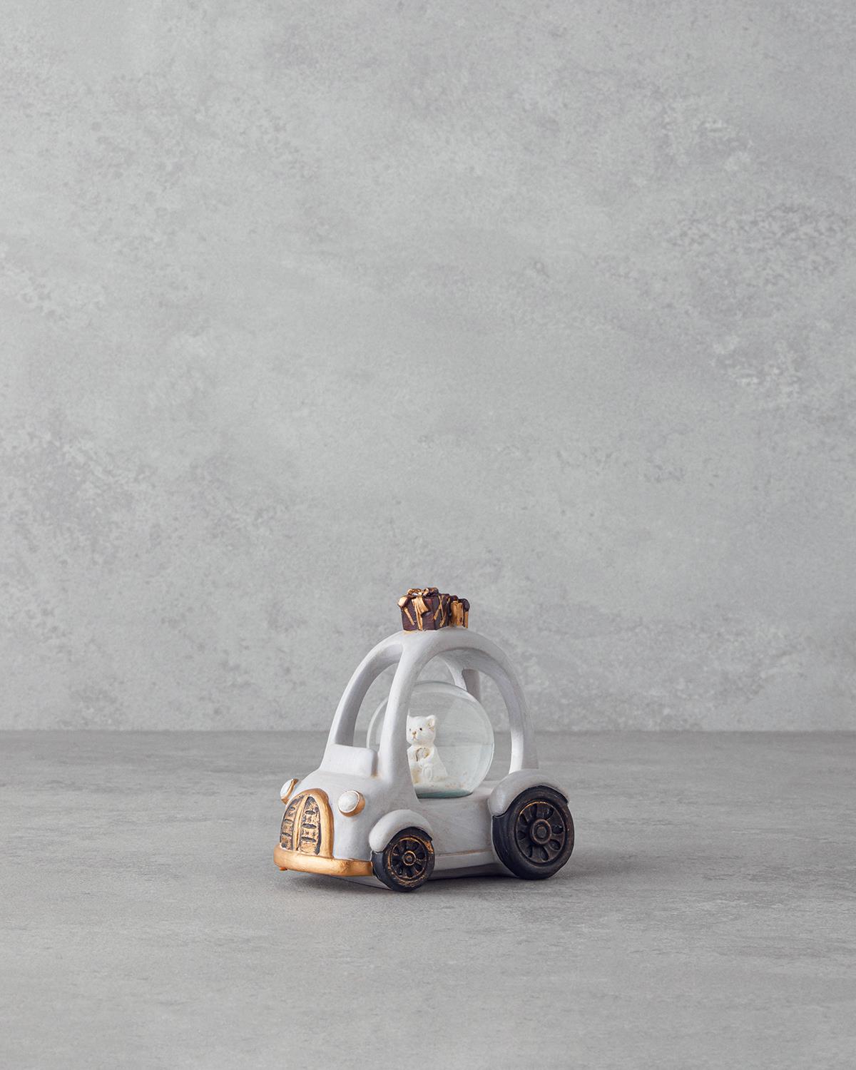 Old Car Kar Küresi 7,5x10x10,5 cm Gri