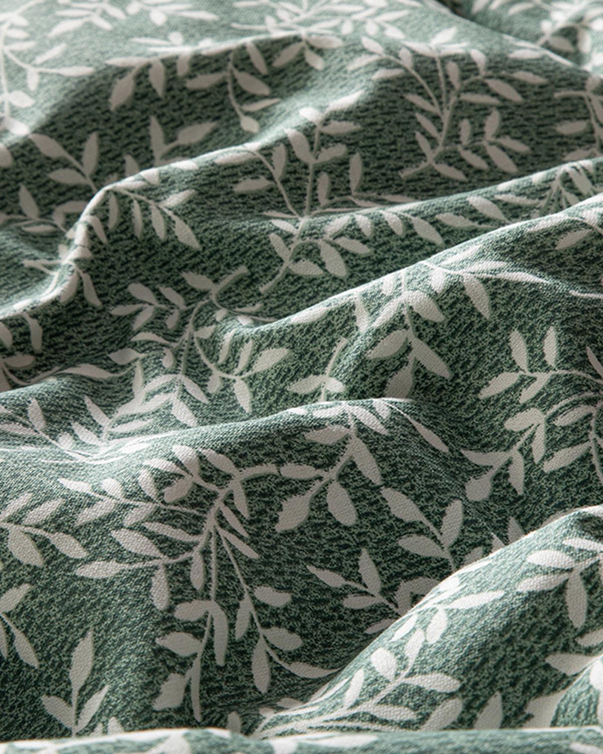Olive Branch Krep Çift Kişilik Nevresim Takımı 200x220 cm Yeşil