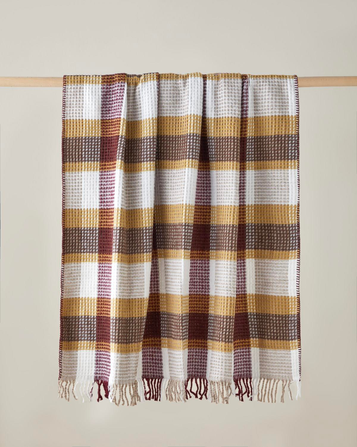 Olive Koltuk Şalı 130x170 cm Multicolor