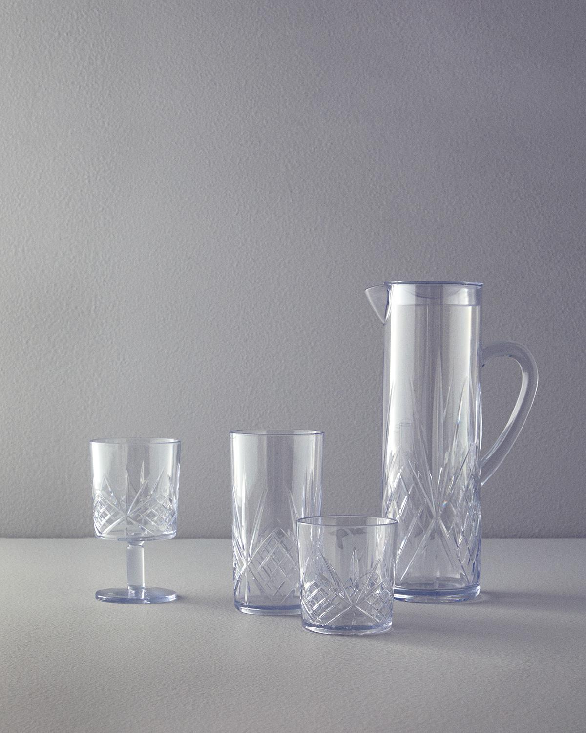 Olivia Akrilik Kadeh 340 ml Şeffaf