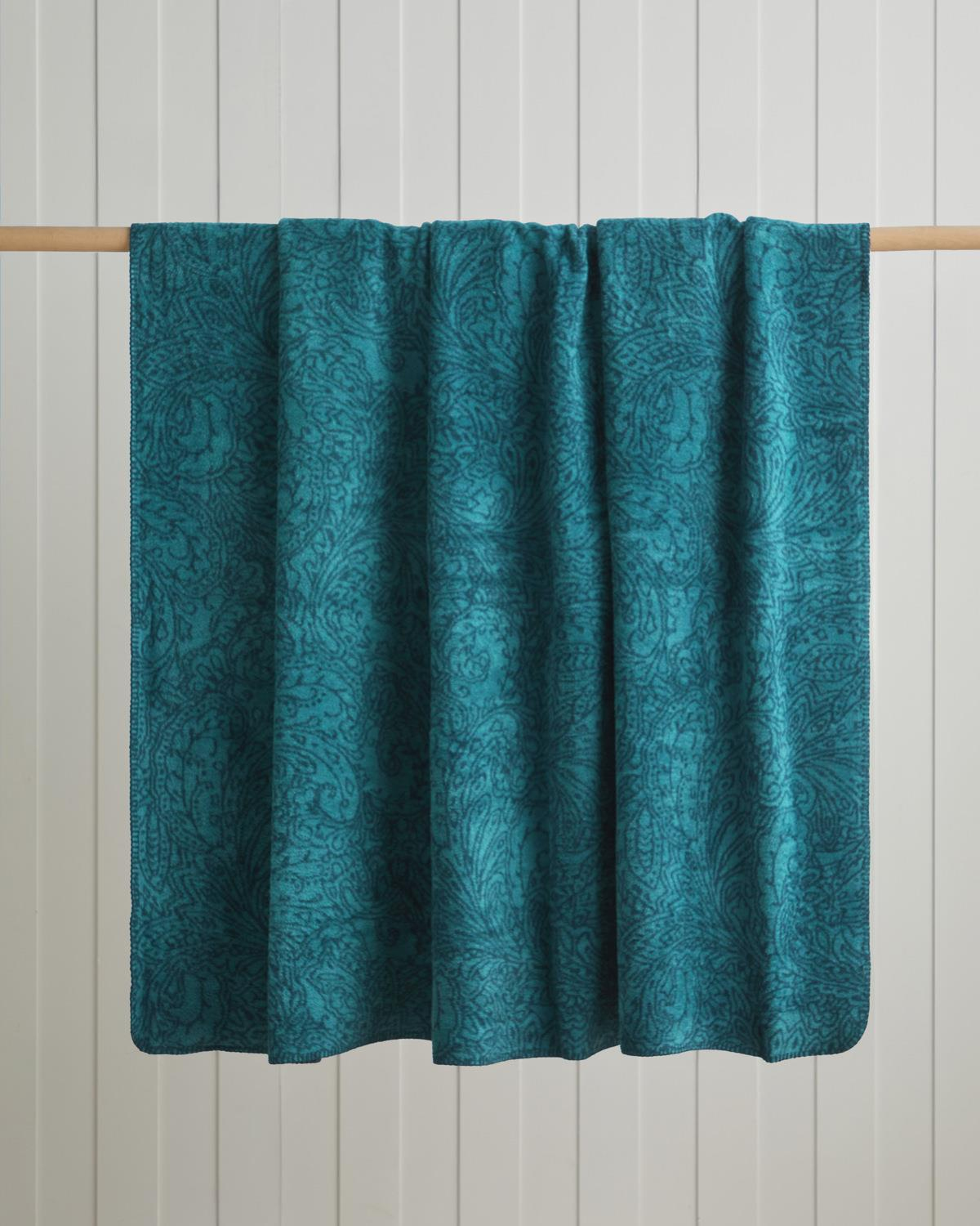 Paisley Dream Pamuklu Tek Kişilik Battaniye 150x200 cm Koyu Yeşil