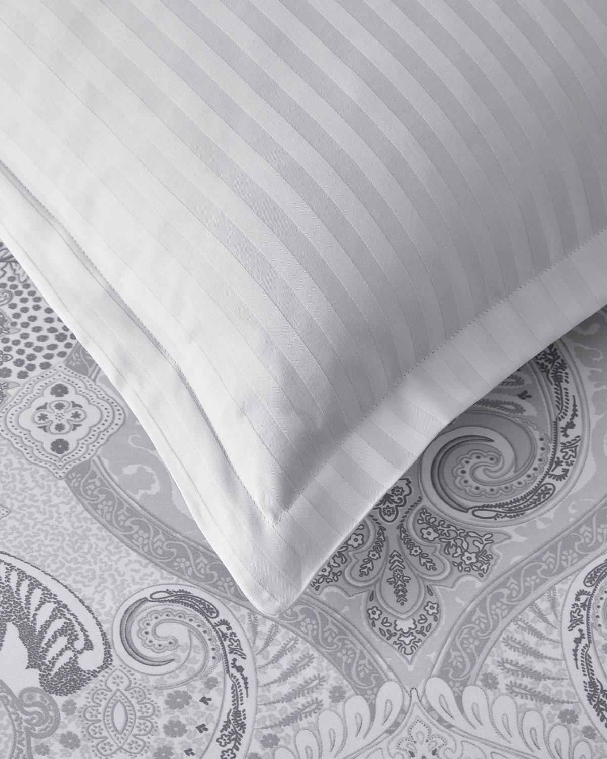 Paisley Serenade Pamuk Saten Çift Kişilik Nevresim Takımı 200x220 cm Gümüş