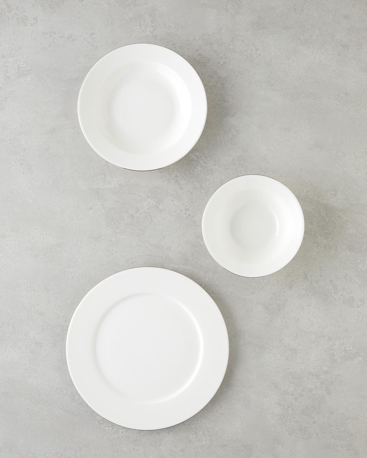 Parma Porselen Yemek Takımı 12 Parça 4 Kişilik Silver