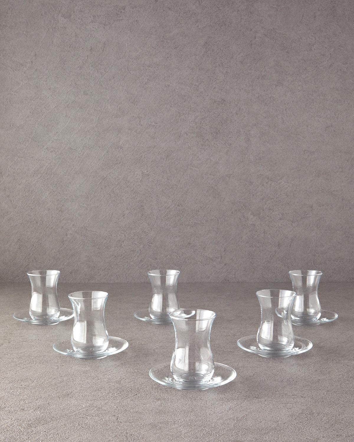 Paşabahçe-İzmir Cam 6'lı Çay Seti 165 ml Şeffaf