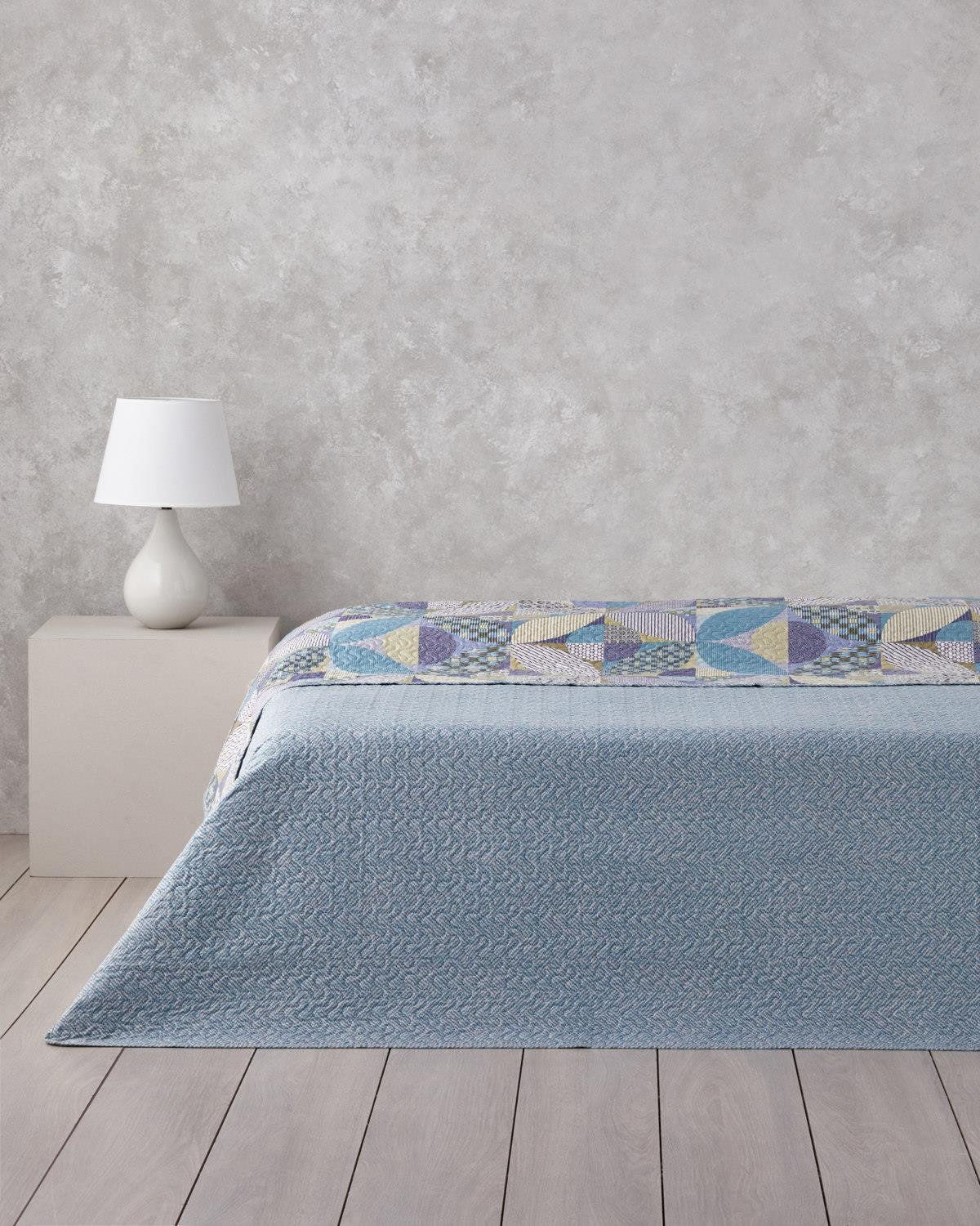 Patch Square Tek Kişilik Çok Amaçlı Örtü 160x220 cm Yeşil