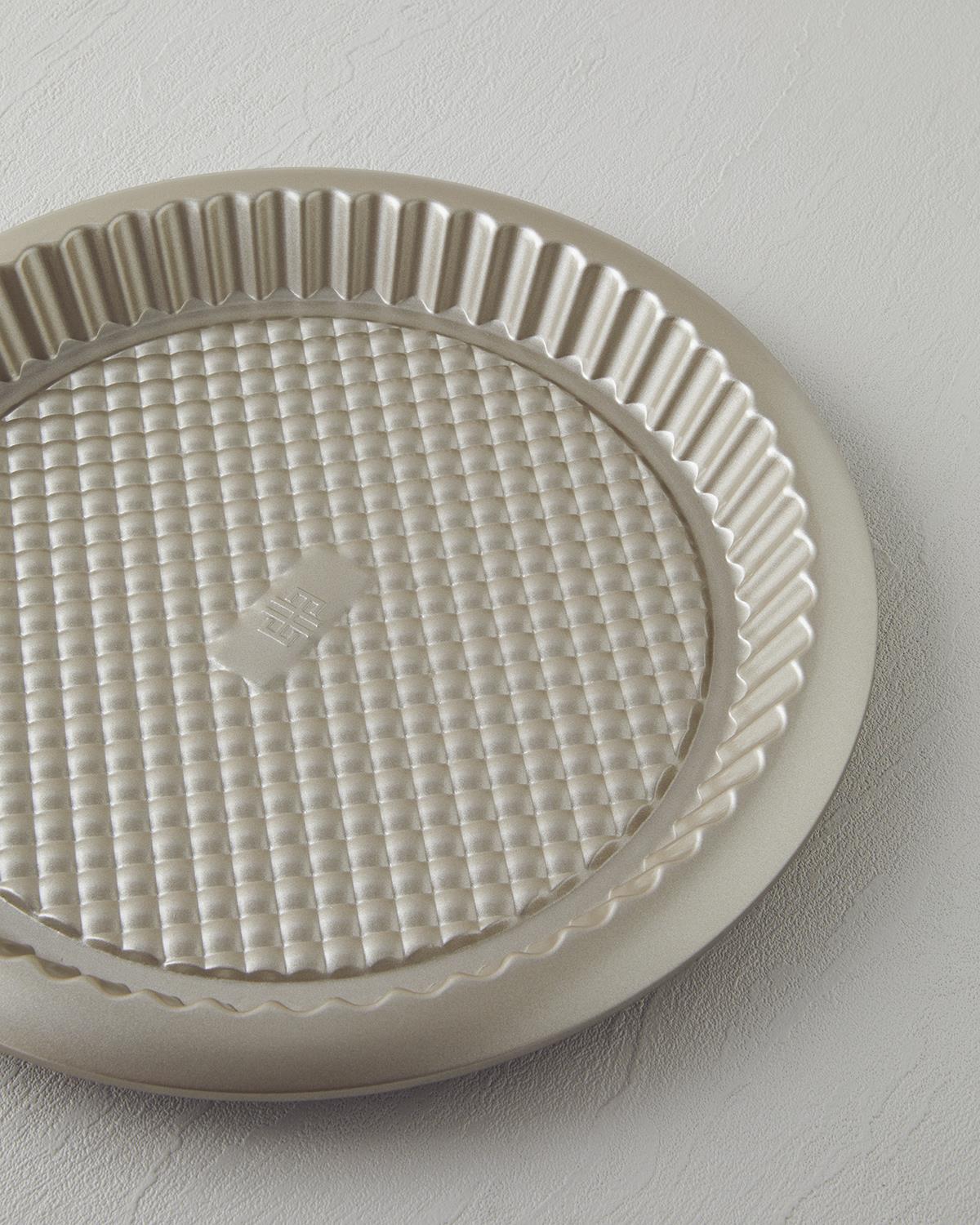 Patisserie Harmonia Karbon Çelik Tart Kek Kalıbı 32x2,5 cm Şampanya