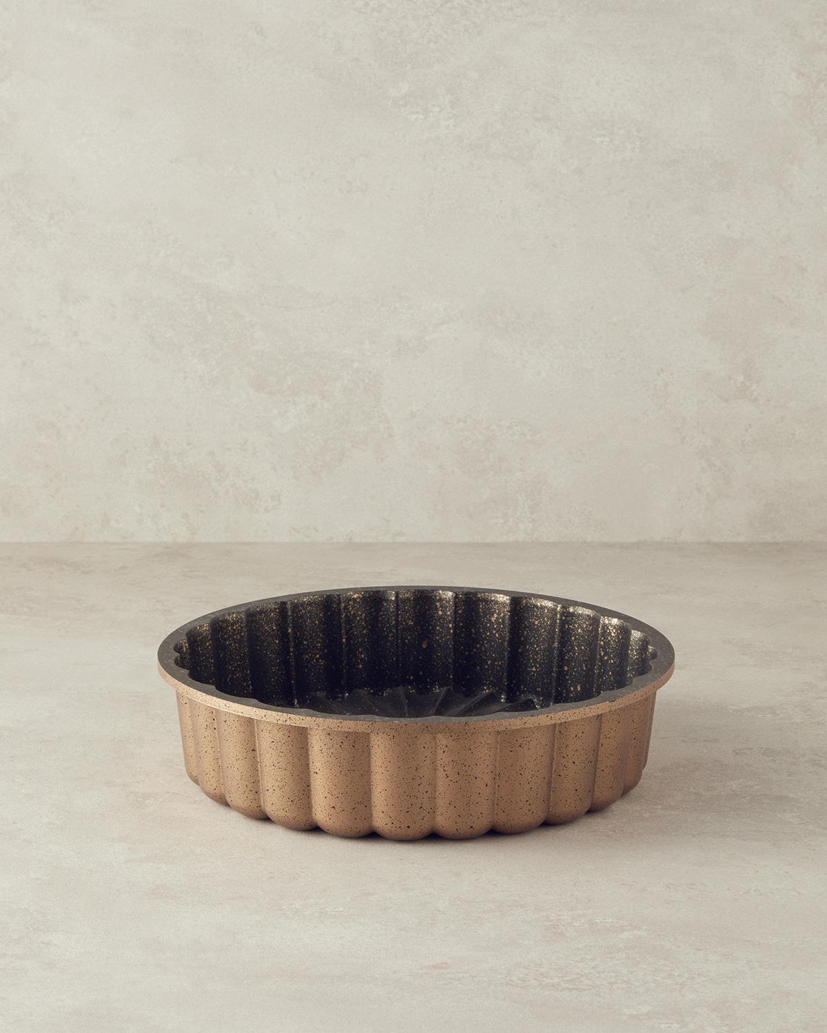 Patisserie Lena Alüminyum Döküm Kek Kalıbı Gold