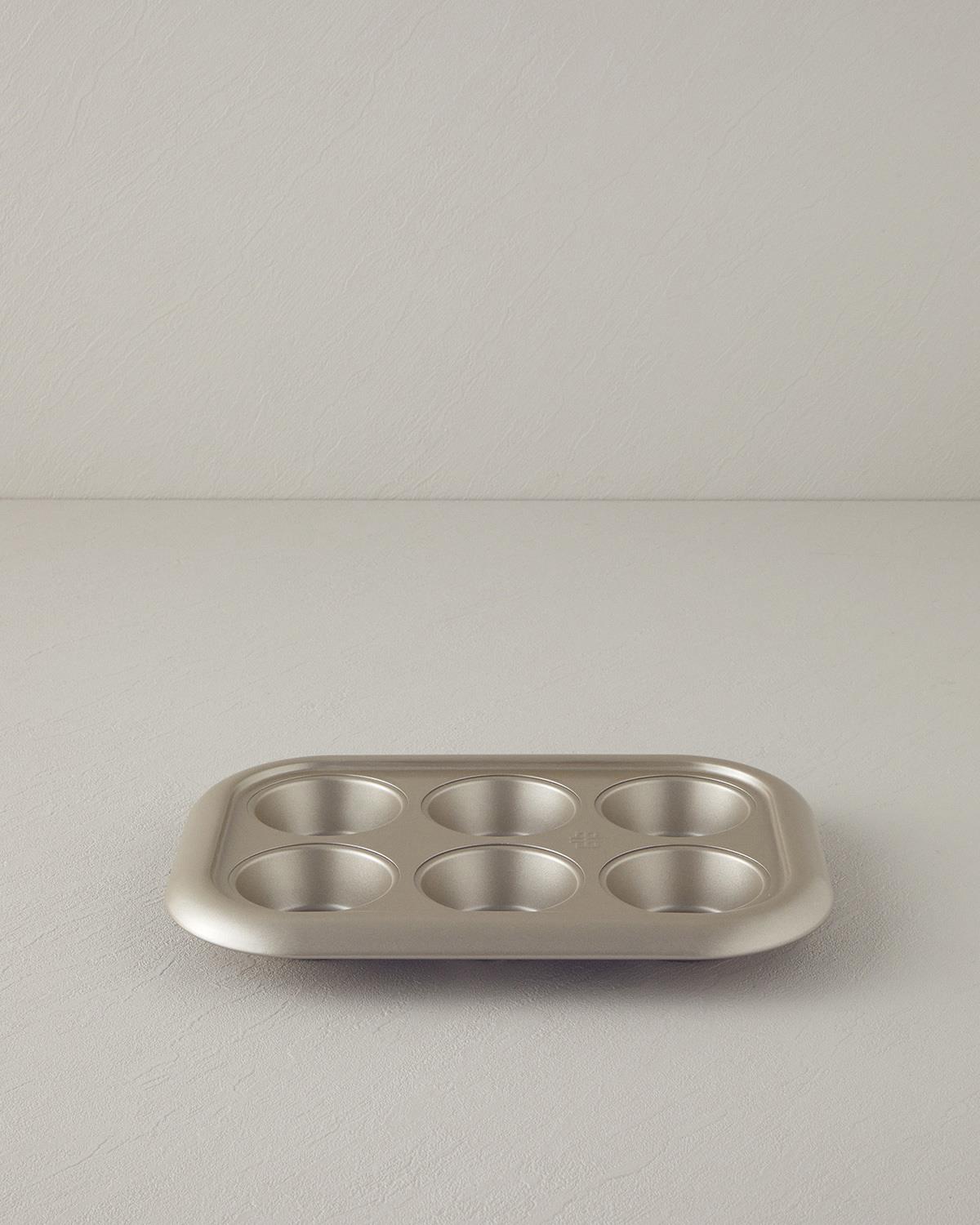 Patisserie Mimi Karbon Çelik Muffin Kek Kalıbı 29,5x21 cm Şampanya