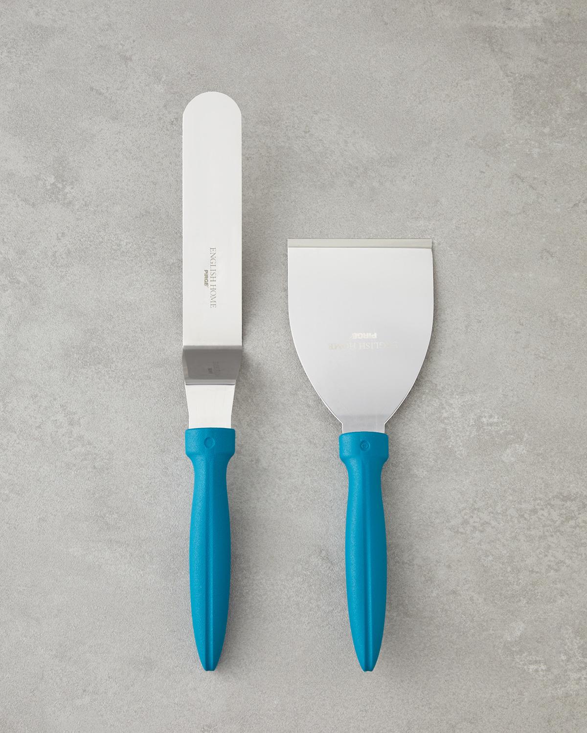 Patisserie Paslanmaz Çelik Spatula 24 cm Mavi