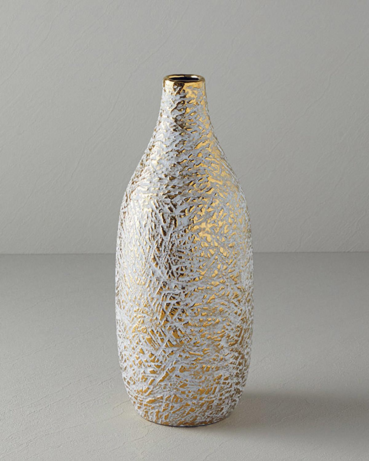 Pavia Stoneware Vazo Gold
