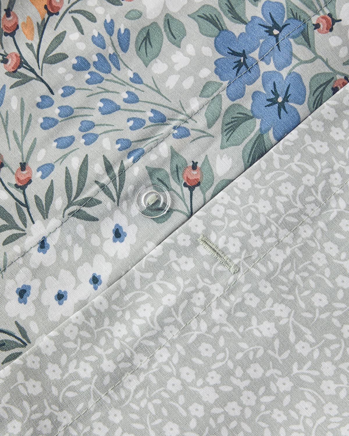 Peaceful Flora Kolay Ütülenir Çift Kişilik Nevresim Takımı 200x220 cm Yeşil