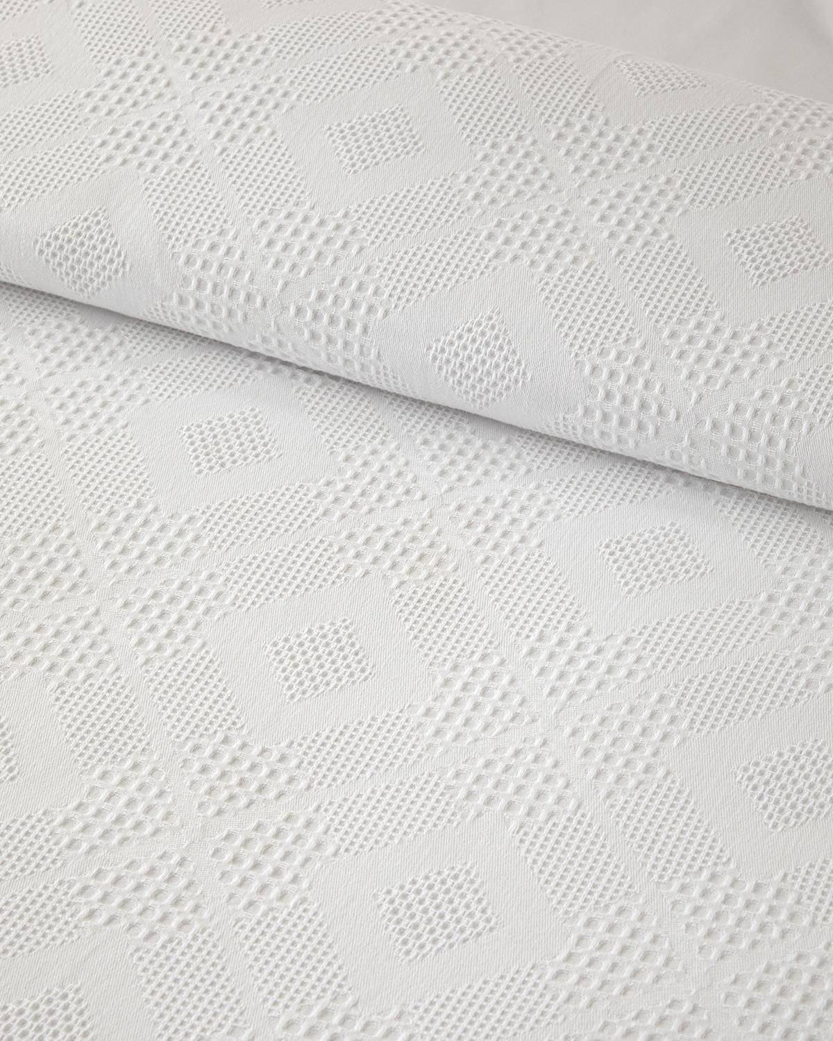 Pearl Pamuklu Pike Çift Kişilik Yatak Örtüsü Takımı 220x240 cm Beyaz