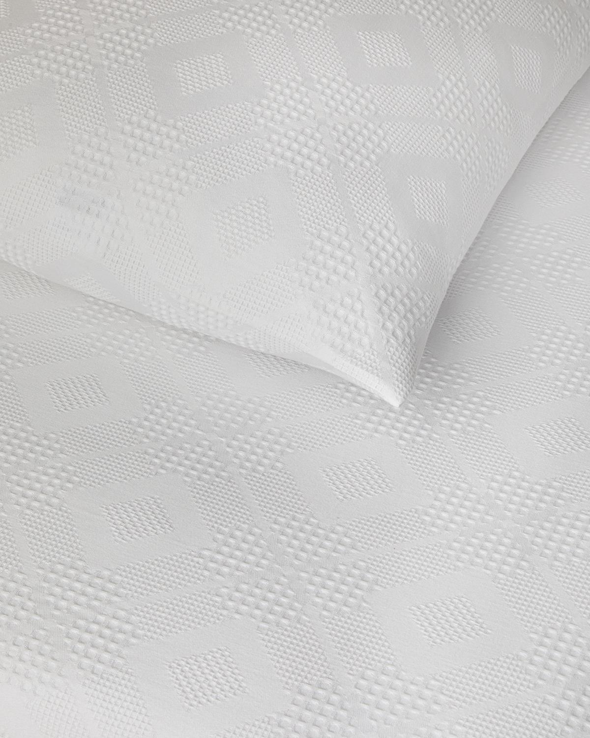Pearl Pamuklu Pike Çift Kişilik Yatak Örtüsü Takımı 220x240 cm Beyaz