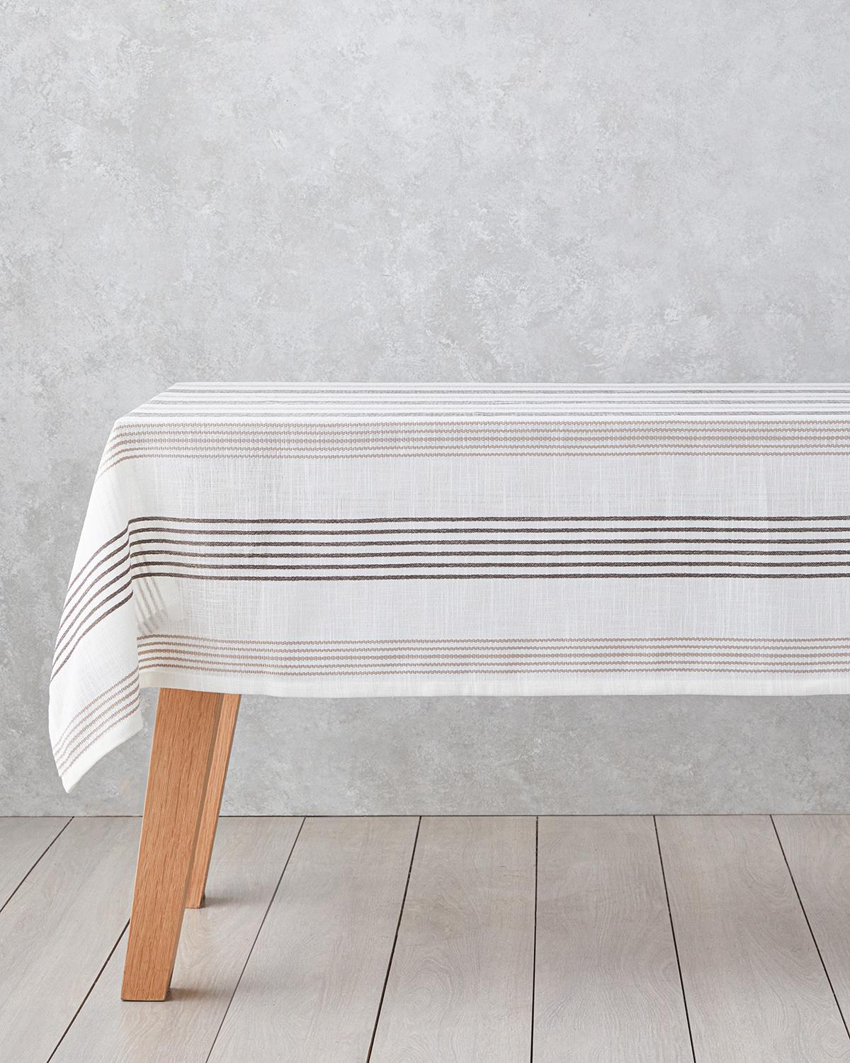 Pecan Polyester Masa Örtüsü 145x200 cm Bej-Kahverengi