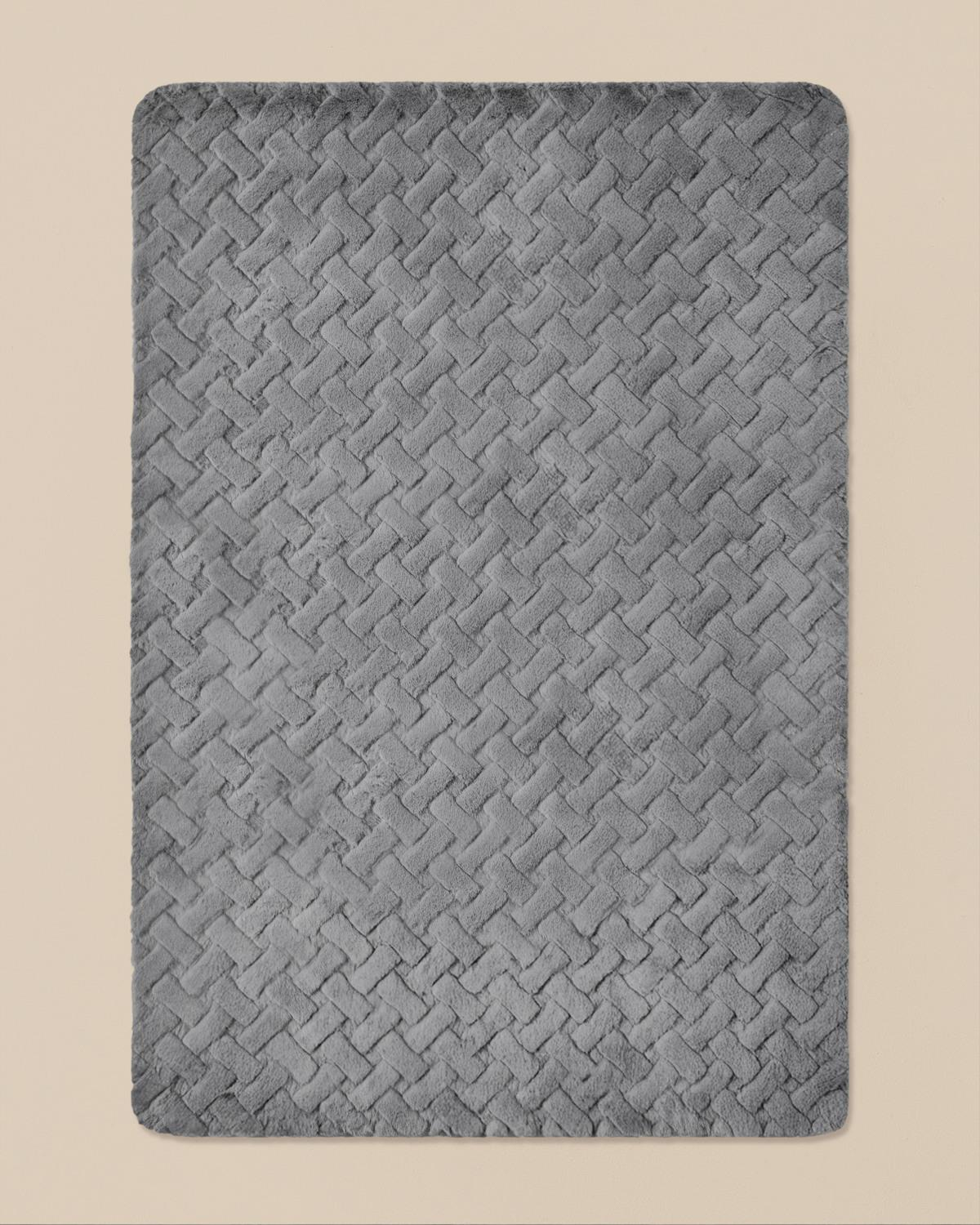Peggy Peluş Halı 120x180 cm Gri