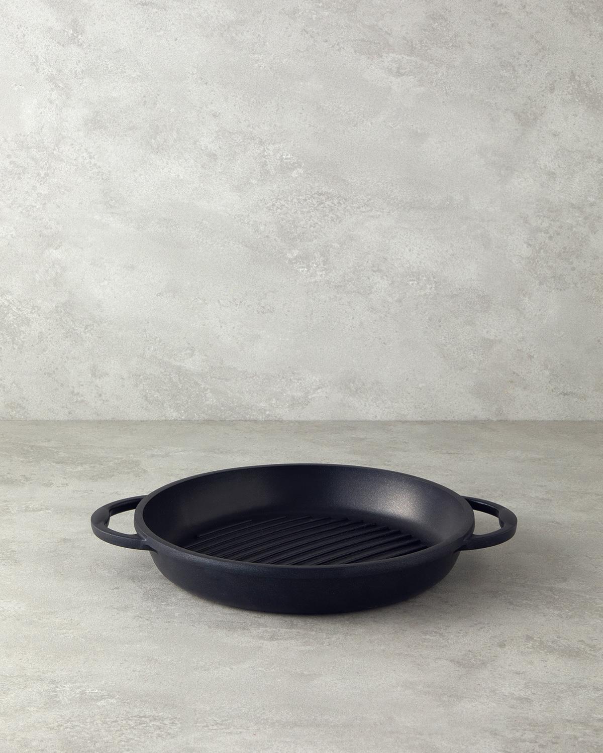 Perfecto Alüminyum Döküm Yuvarlak Grill Tava 28 cm Siyah