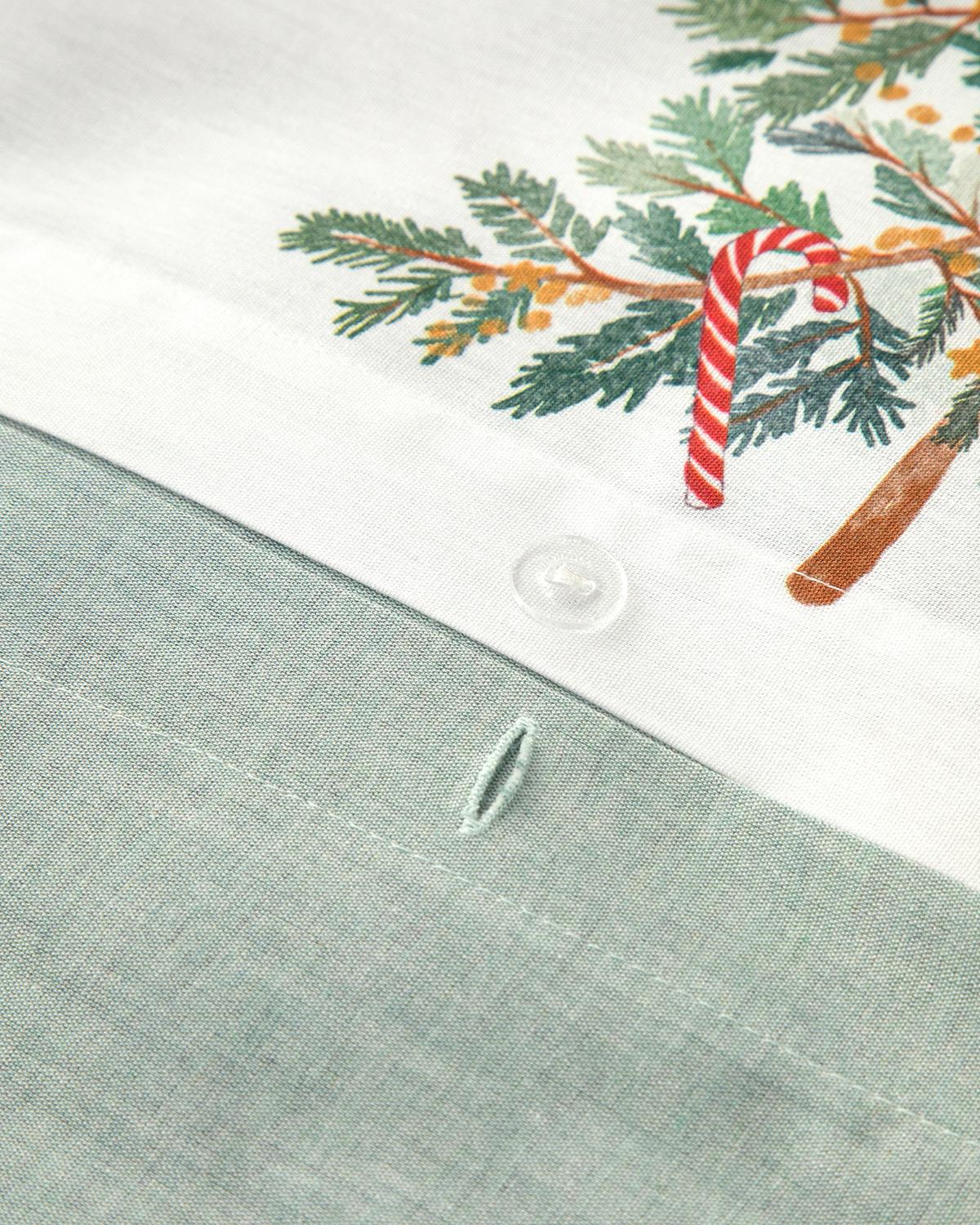 Pine Serenity Dijital Baskılı Soft Cotton Tek Kişilik Nevresim Takımı Yeşil
