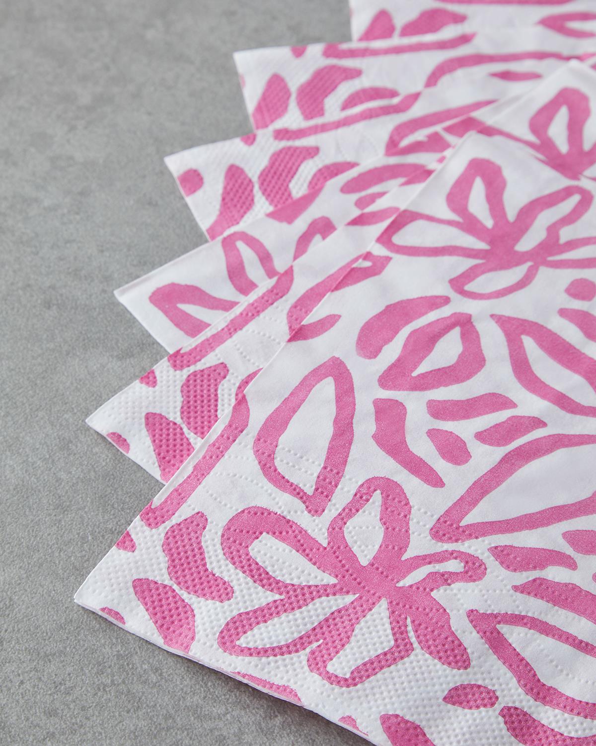 Pinkbloom Kağıt 20'li Kağıt Peçete 33x33 cm Pembe