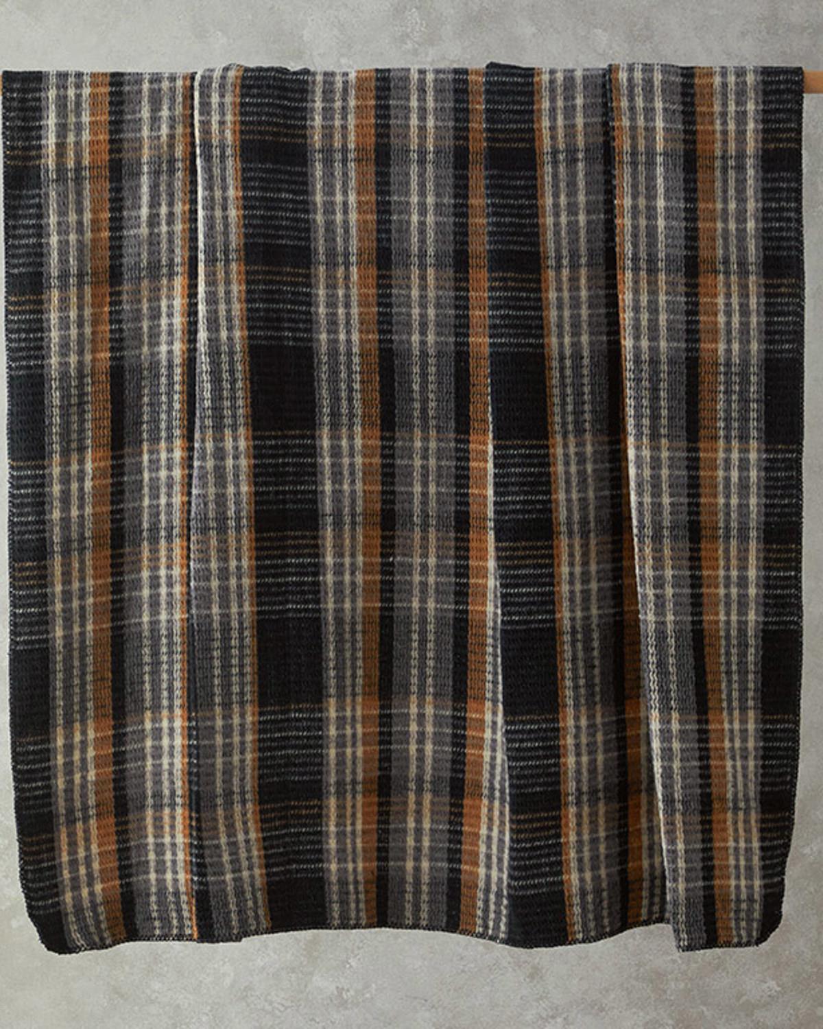 Plaid Waffle Scotch Tek Kişilik Battaniye Antrasit