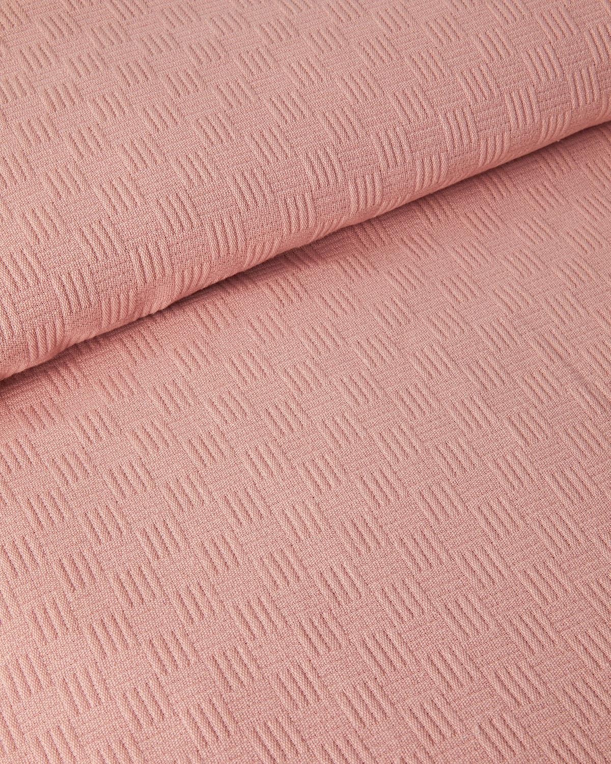 Plain Pamuklu Tek Kişilik Pike Pembe