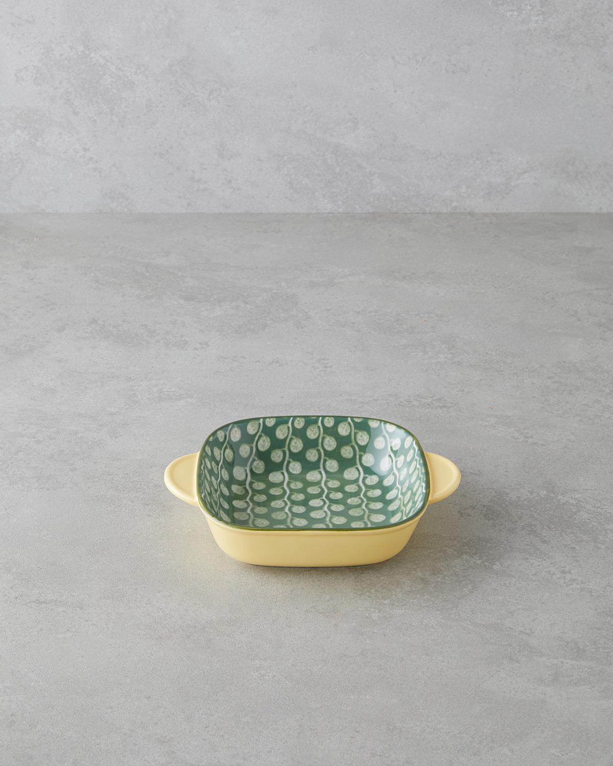 Plantopia Porselen Kayık Tabak 18x14 cm Yeşil