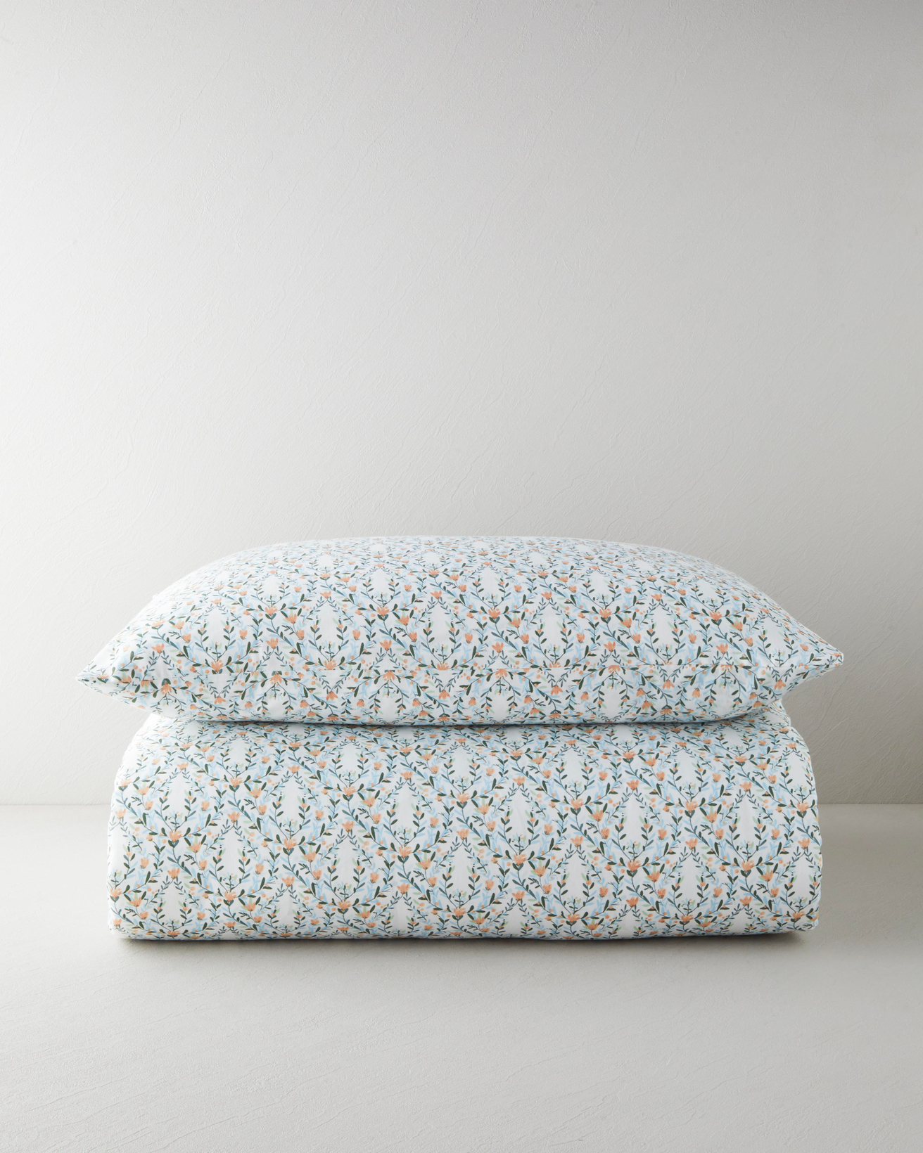 Poemy Kolay Ütülenir Tek Kişilik Nevresim Seti 160x220 cm Turuncu-Mavi