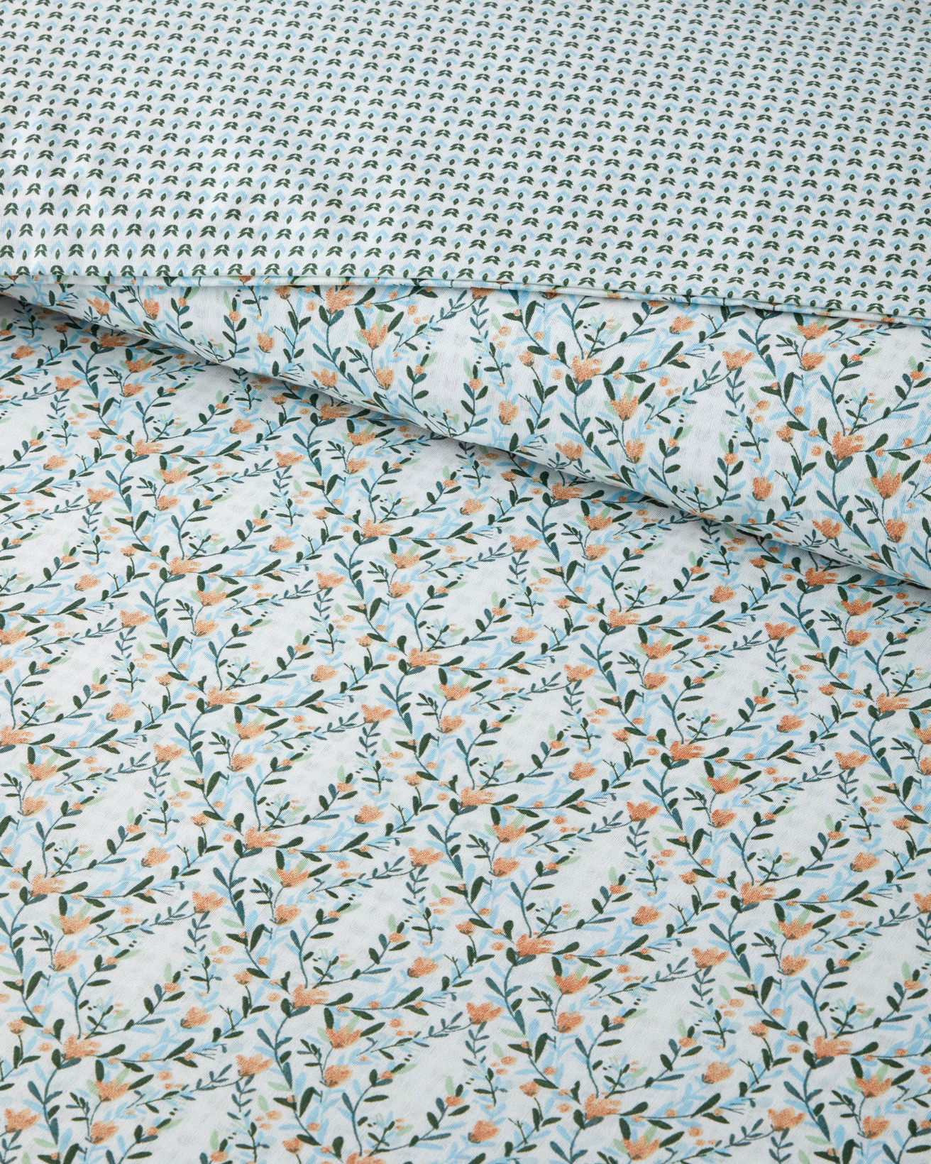 Poemy Kolay Ütülenir Tek Kişilik Nevresim Seti 160x220 cm Turuncu-Mavi