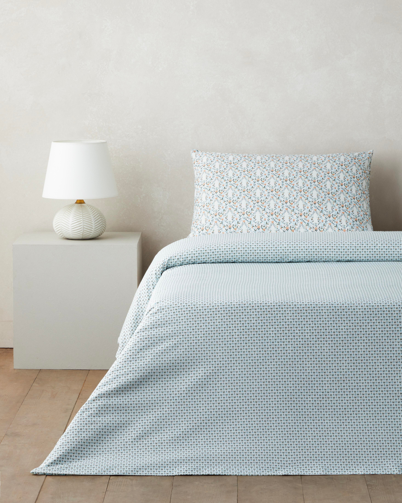 Poemy Kolay Ütülenir Tek Kişilik Nevresim Seti 160x220 cm Turuncu-Mavi