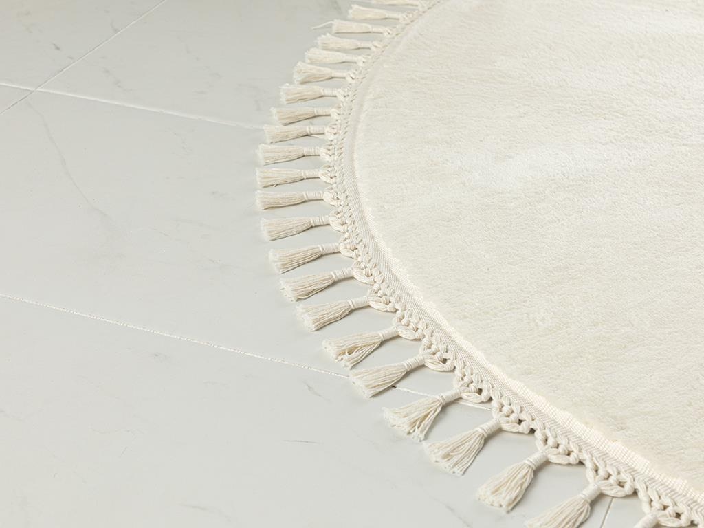 Poffy Peluş Halı Ekru