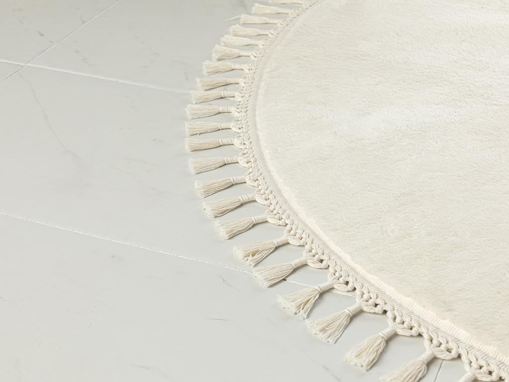 Poffy Peluş Halı Ekru