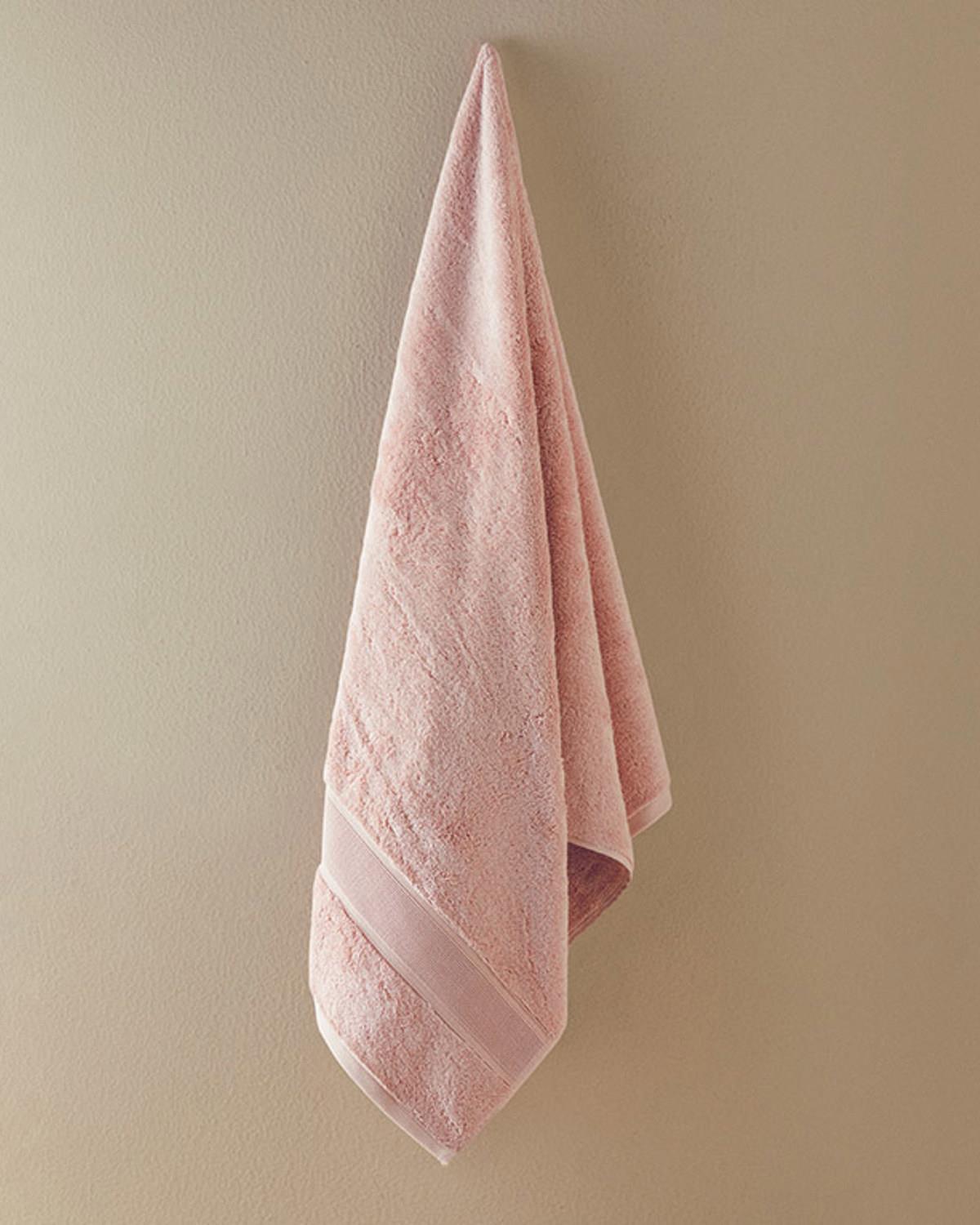 Poffy Soft-Premium Pamuklu Banyo Havlusu Pembe