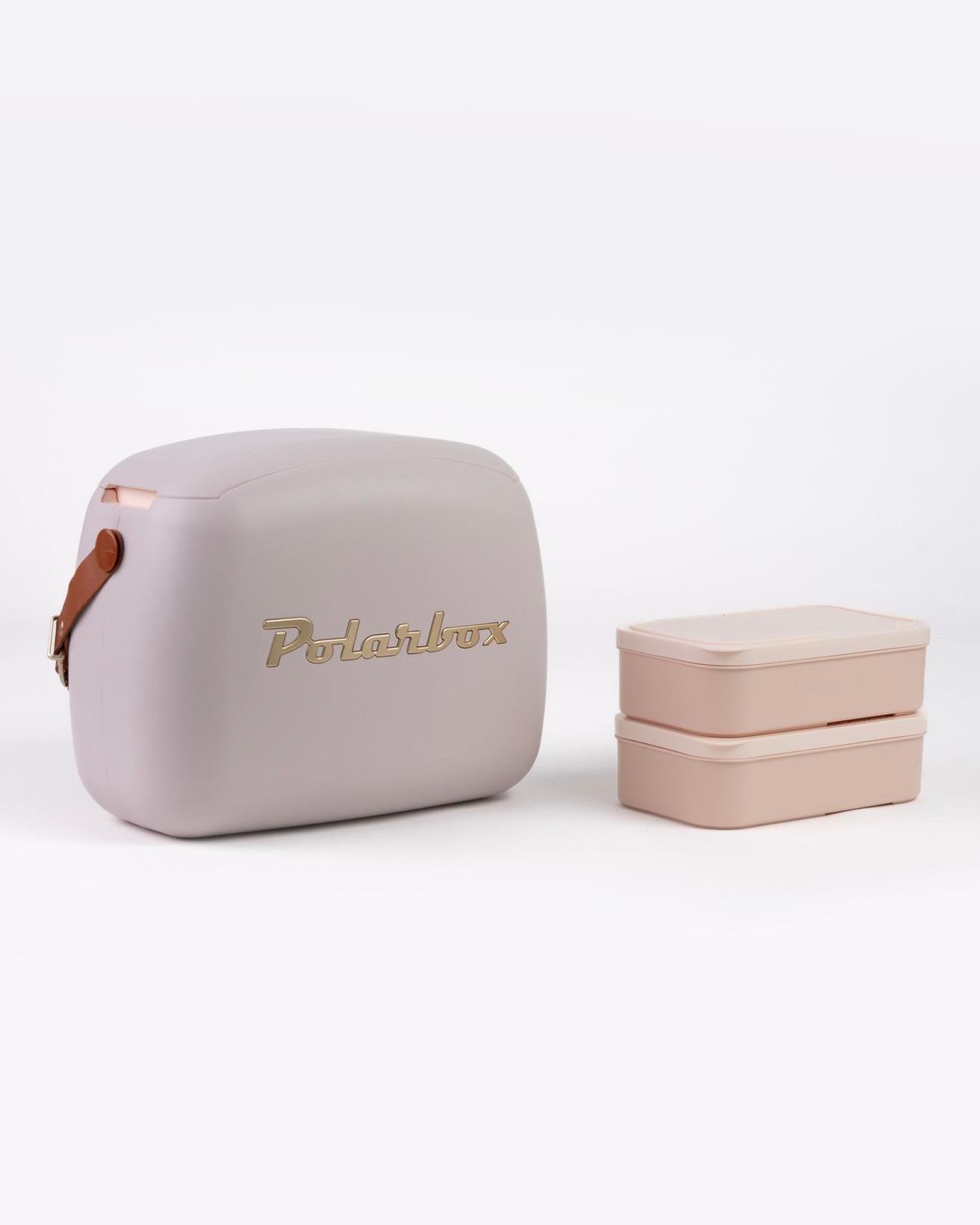 Polarbox Deri Kayışlı Soğuk ve Sıcak Saklama Termosu 6L Pudra – Gold