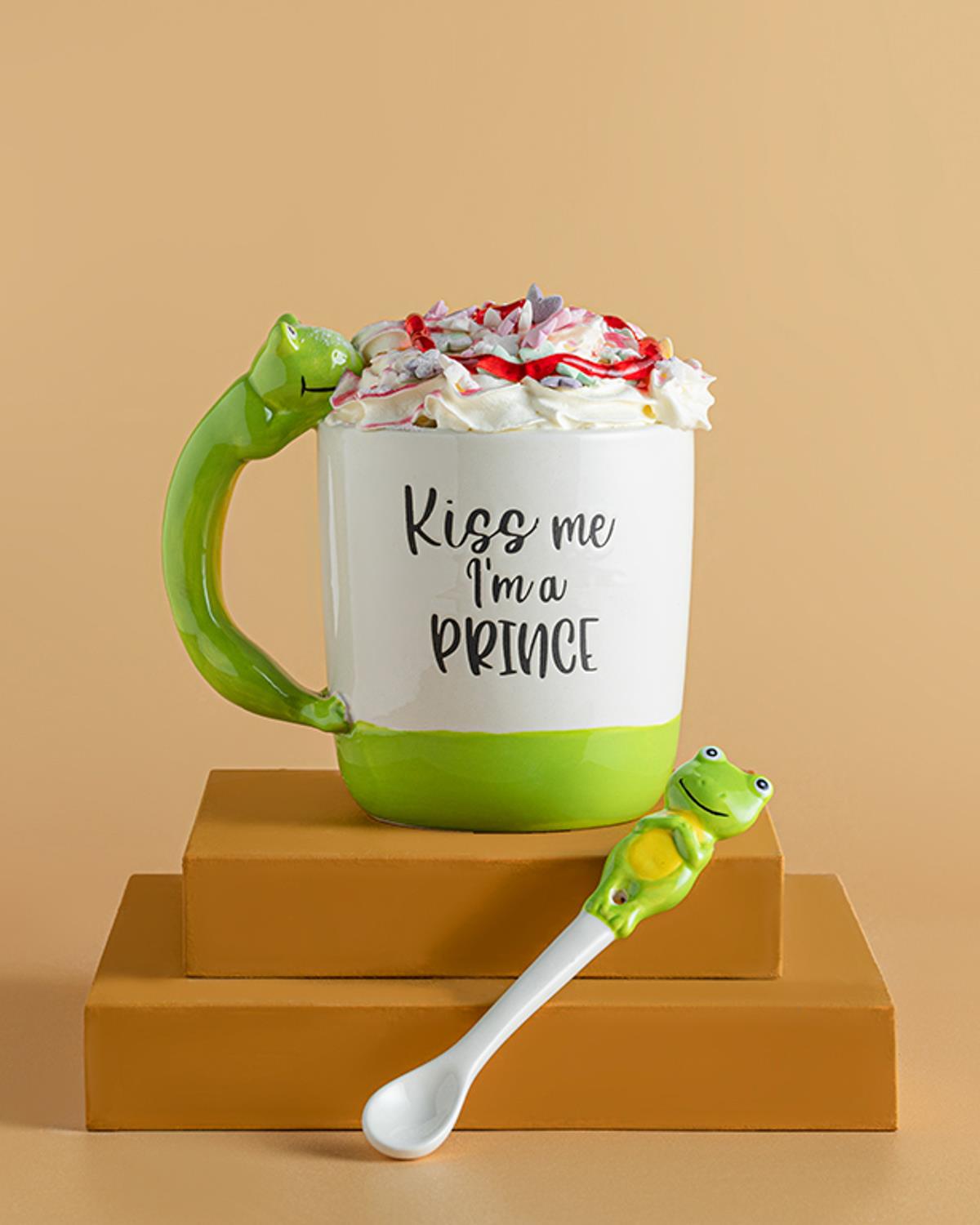 Popsy Frog Dolomite Kaşıklı Kupa 490 ml Yeşil