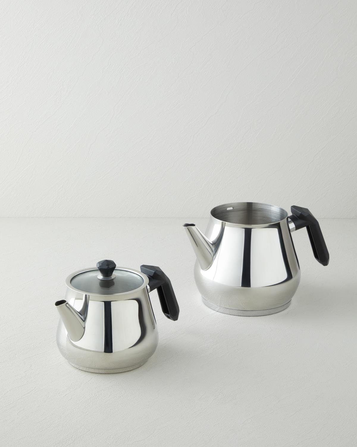 Prego Çelik Çaydanlık 1,25 L - 2,10 L Siyah