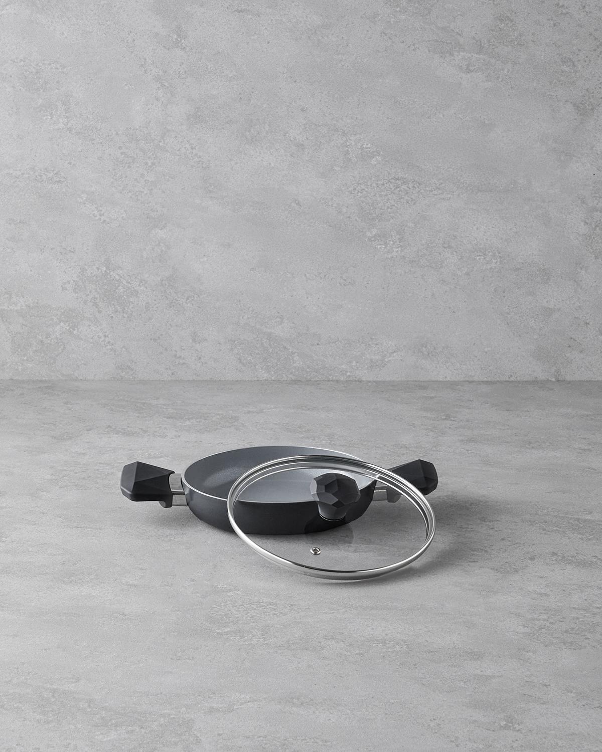 Prego CeraWell Kapaklı Sahan 20 cm Siyah