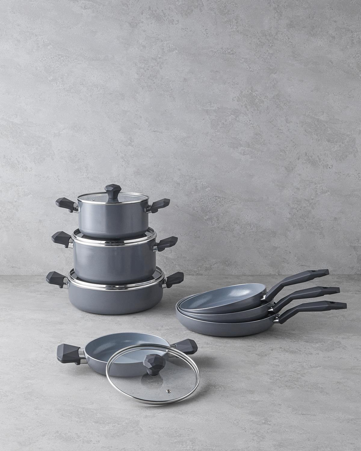 Prego CeraWell Seramik Tencere 24 cm Gri