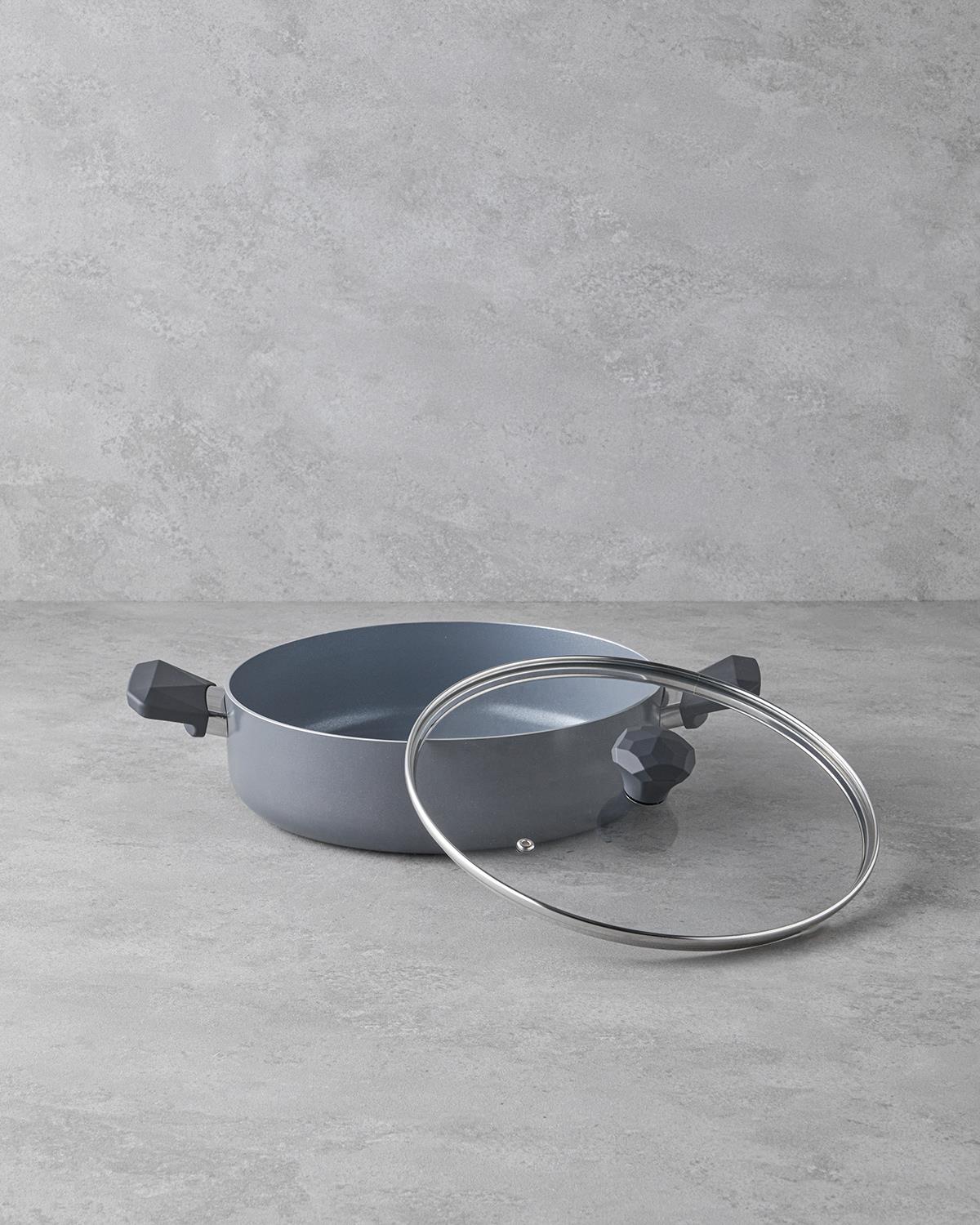 Prego CeraWell Seramik Tencere 24 cm Gri