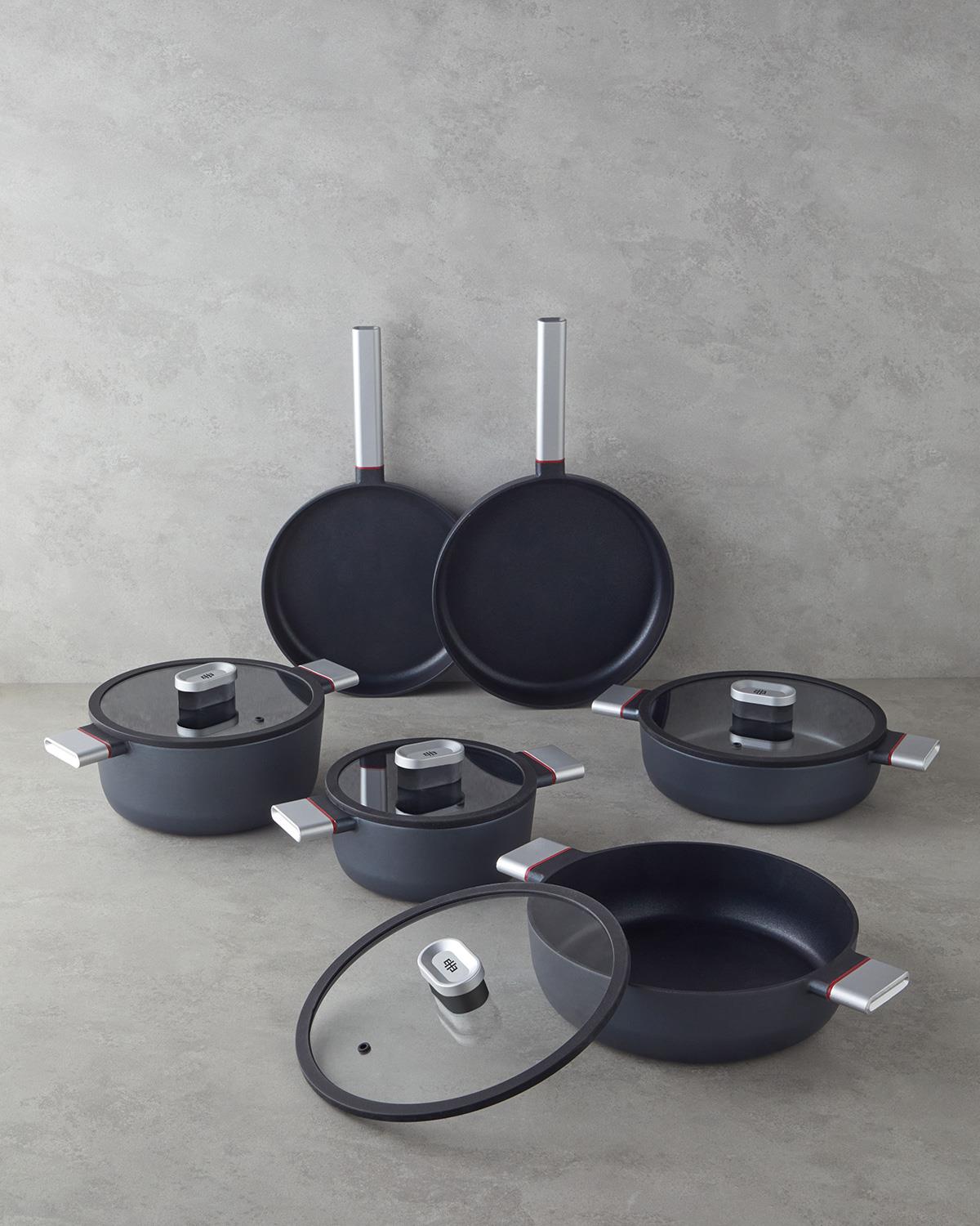 Pro Cook Series Derin Tencere 24 cm Siyah