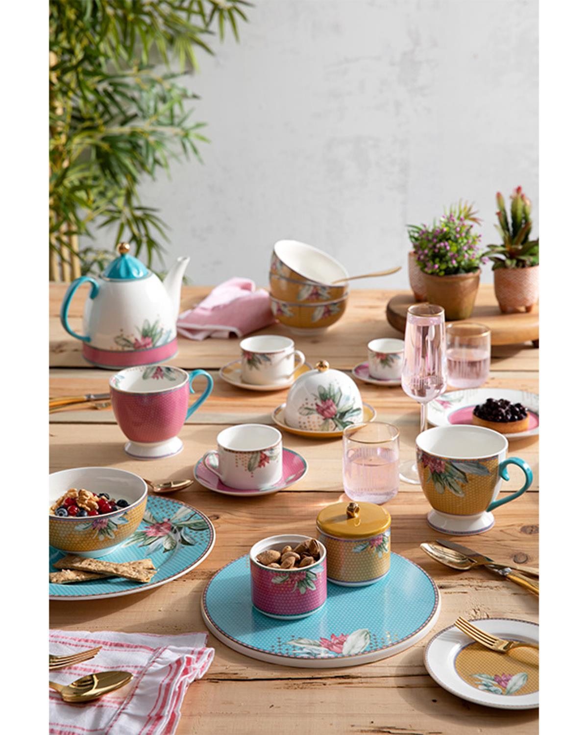Protea New Bone China Pasta Tabağı 15 cm Hardal