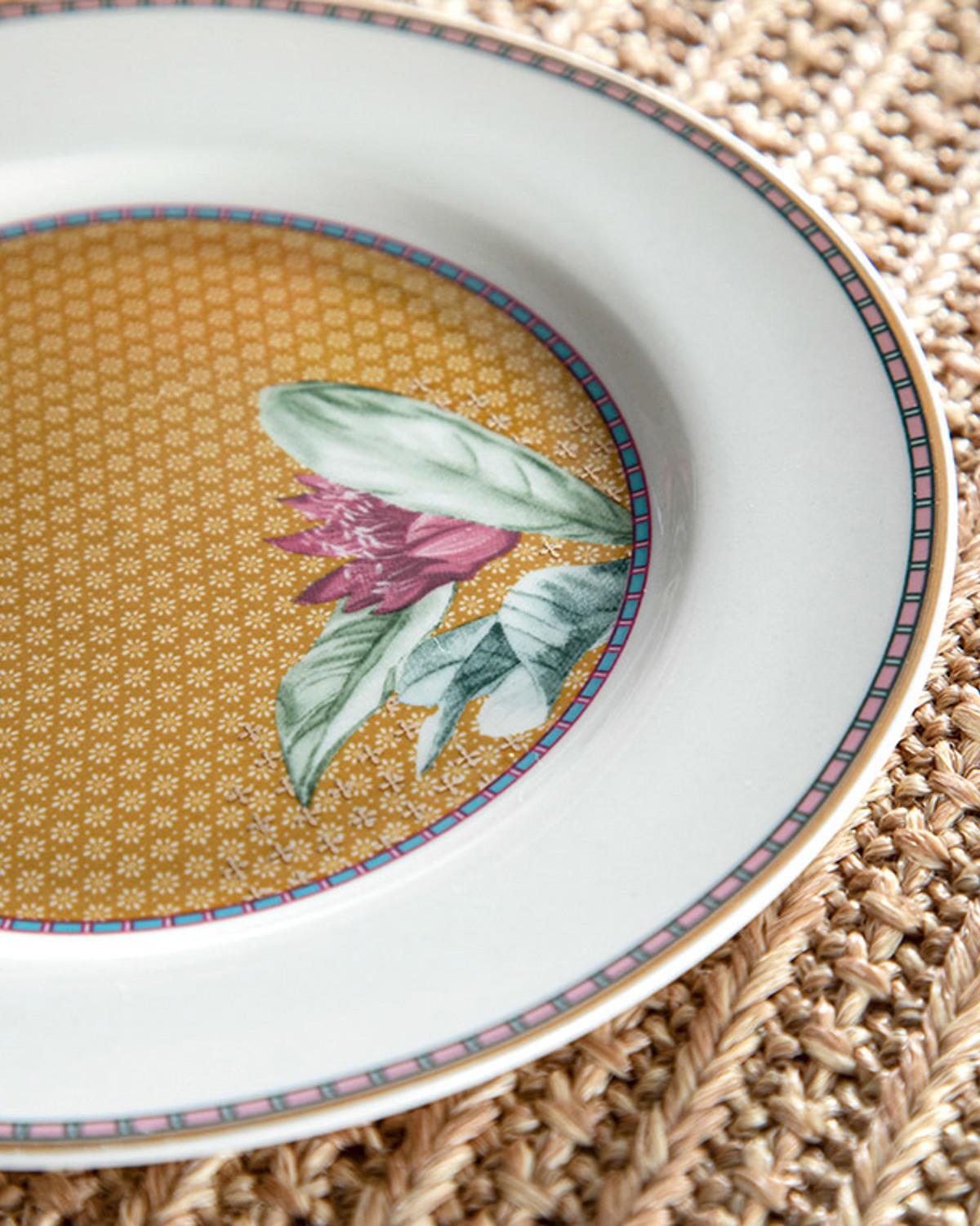 Protea New Bone China Pasta Tabağı 15 cm Hardal