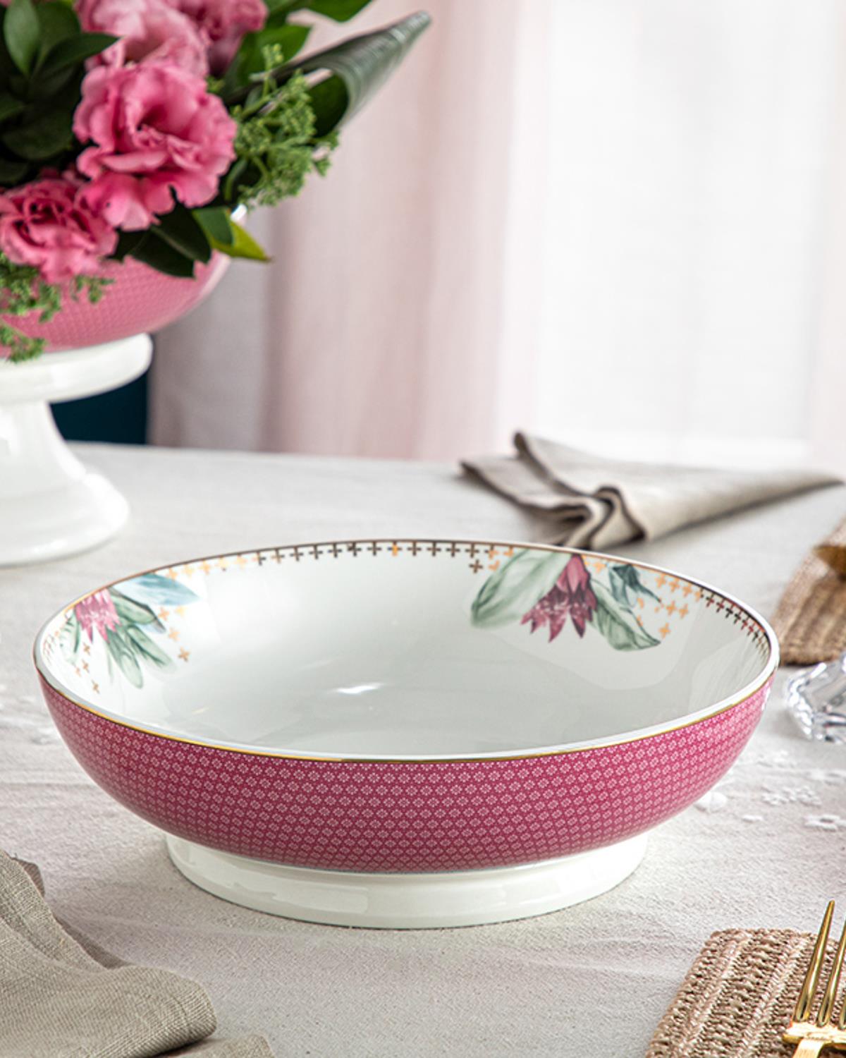 Protea New Bone China Salata Kasesi Pembe