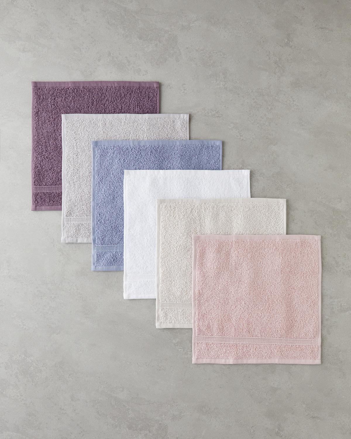 Pure Basic Pamuklu El Havlusu 30x30 cm Koyu Mor