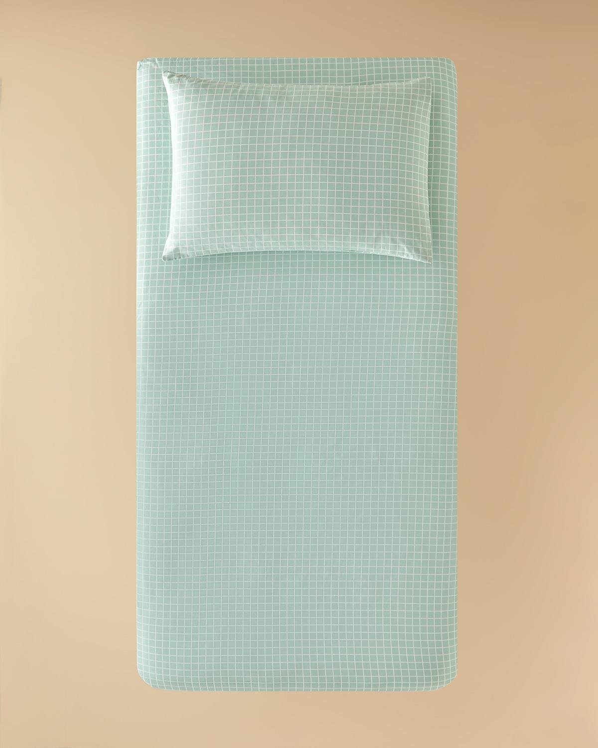 Pure Line Pamuklu Tek Kişilik Çocuk Las.Çarşaf Tkm 100x200 cm Seledon