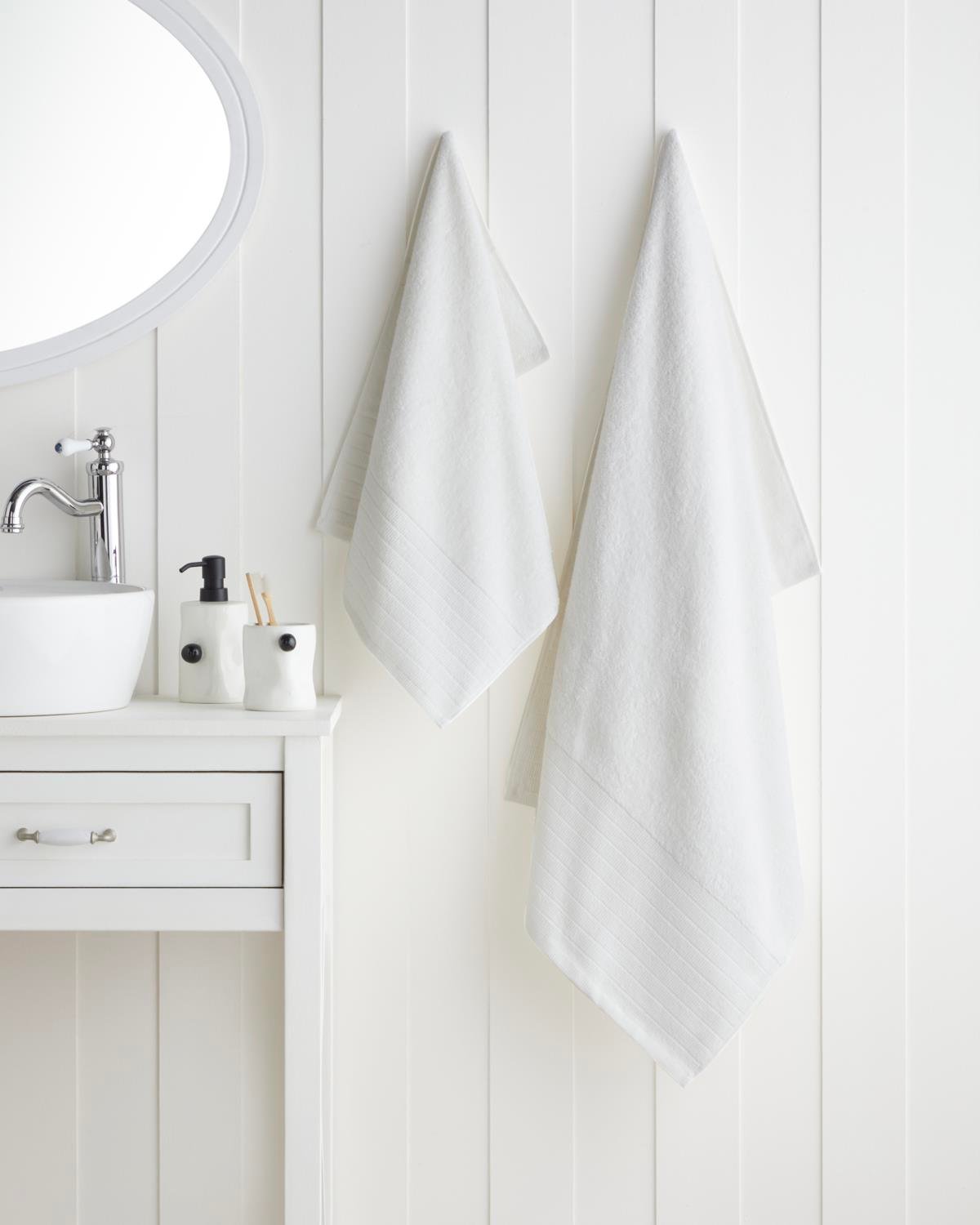 Pure Pamuk Yüz Havlusu 50x80 cm Beyaz