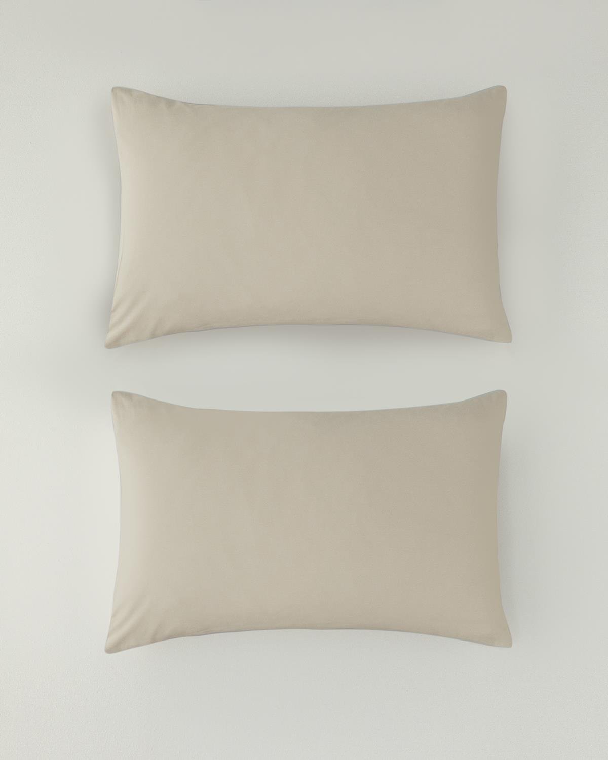 Pure Pamuklu 2li Yastık Kılıfı 50x70 cm Kahve Köpüğü
